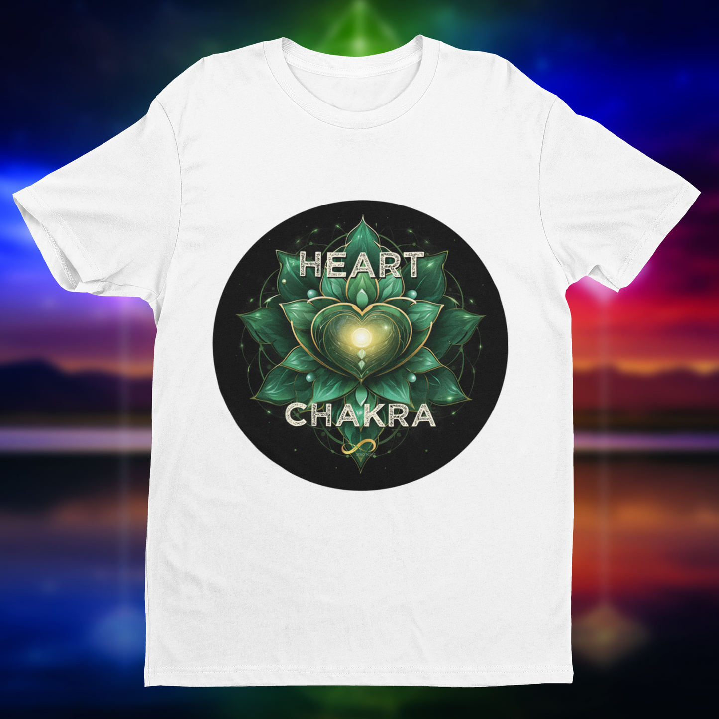 Heart Chakra zero point activation merch black hoodie