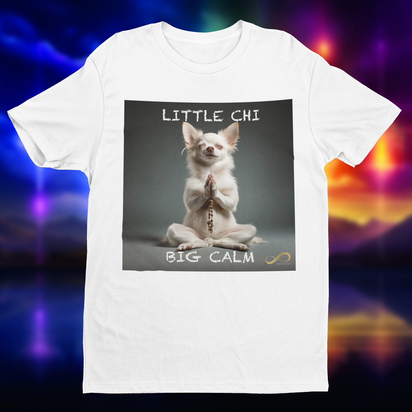 Meditating Zen Chihuahua with Mantra Men's Shirt