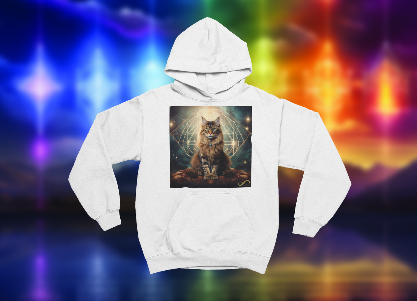 Meditating Divine Feline Hoodie