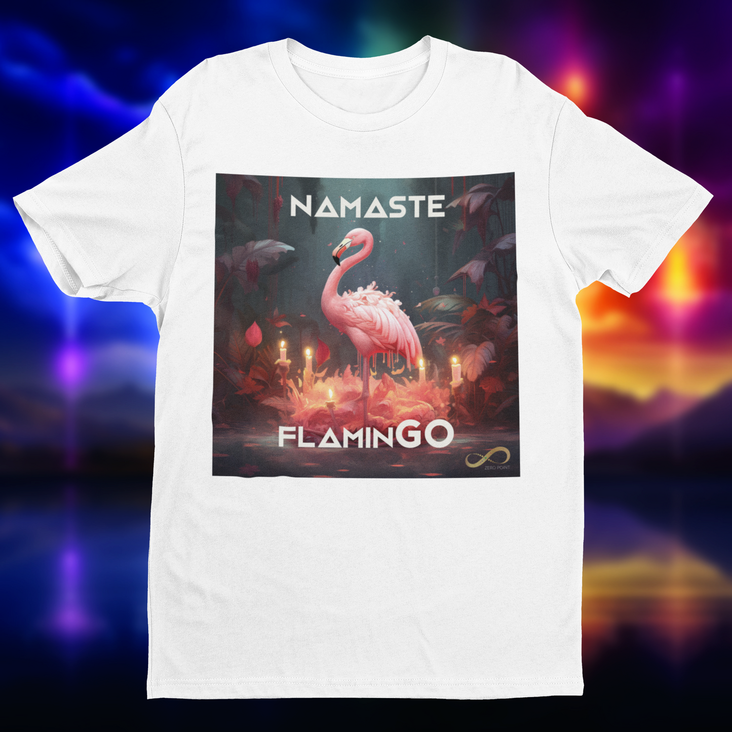 Meditating Zen Flamingo with Mantra Women's Shirt