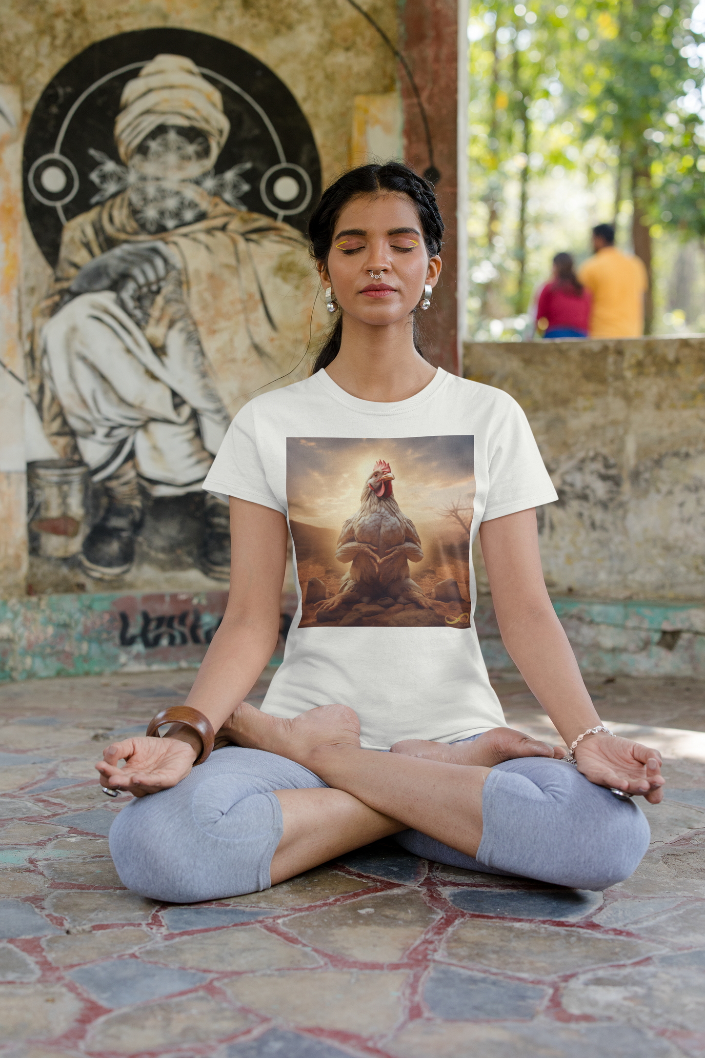 Meditating Zen Hen Women's Shirt