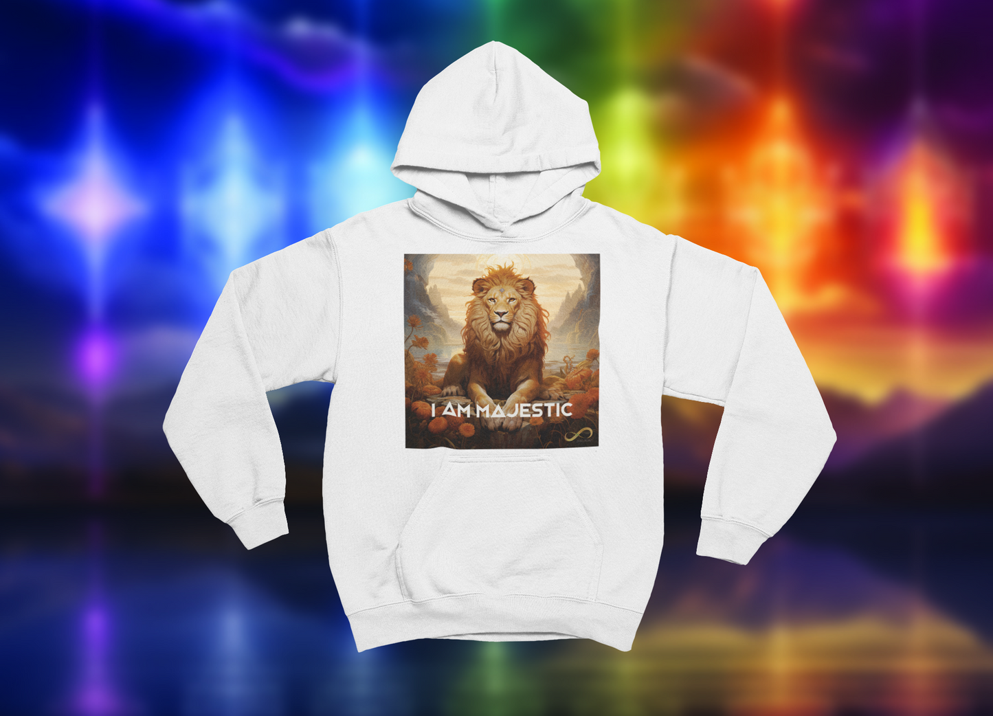 Meditating Zen Lion with Mantra Hoodie