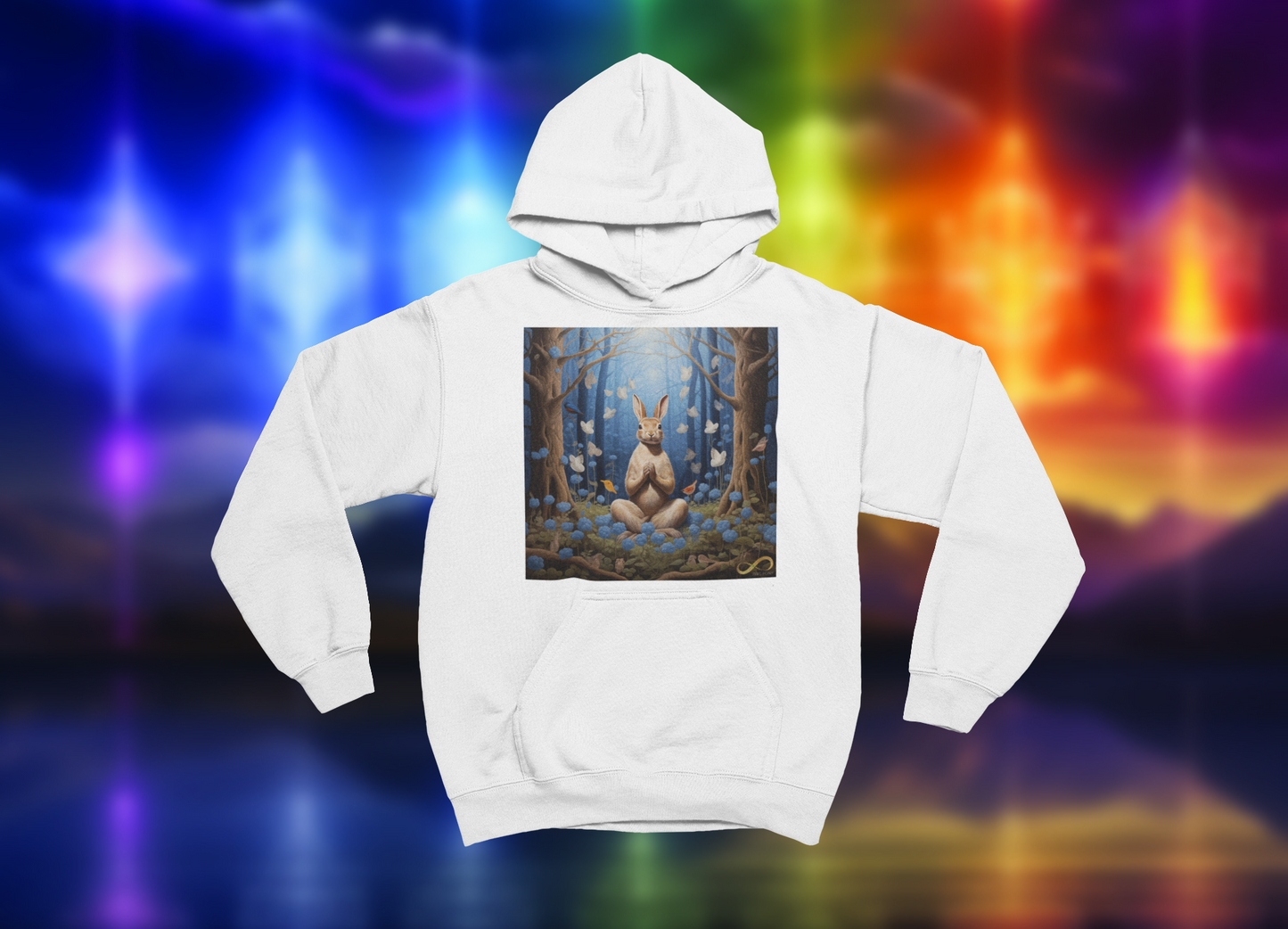 Meditating Zen Rabbit Hoodie