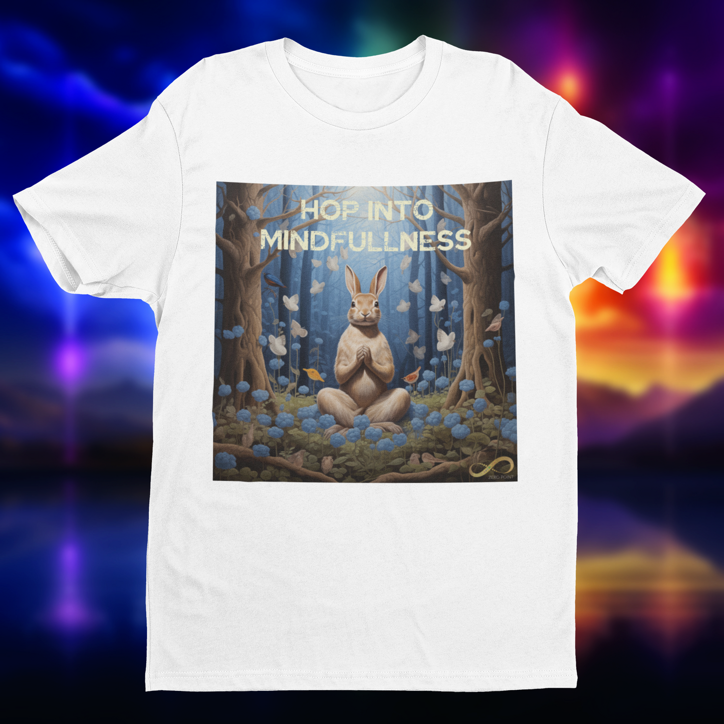 Meditating Zen Rabbit with Mantra Women's Shirt