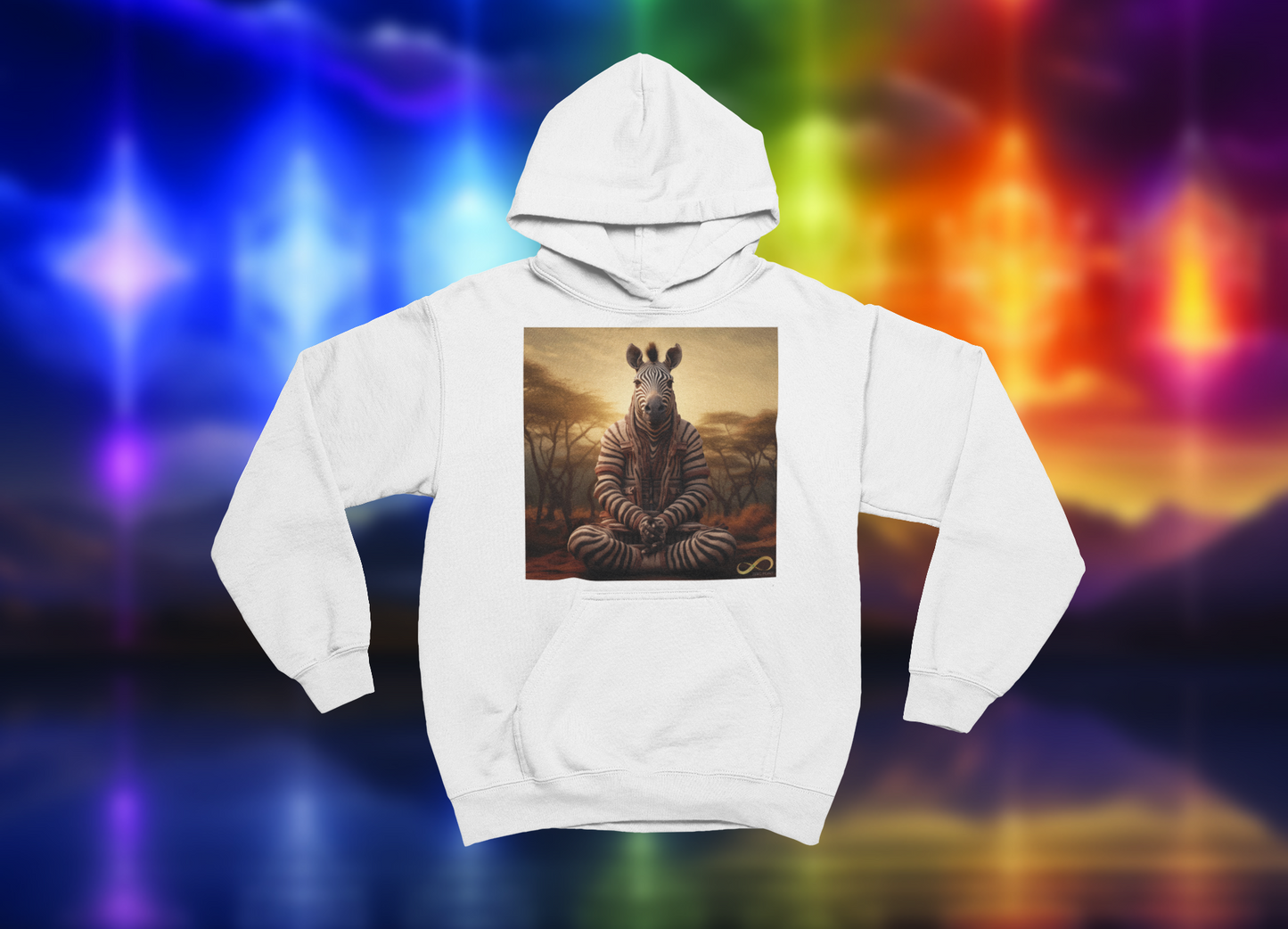 Meditating Zen Zebra Hoodie