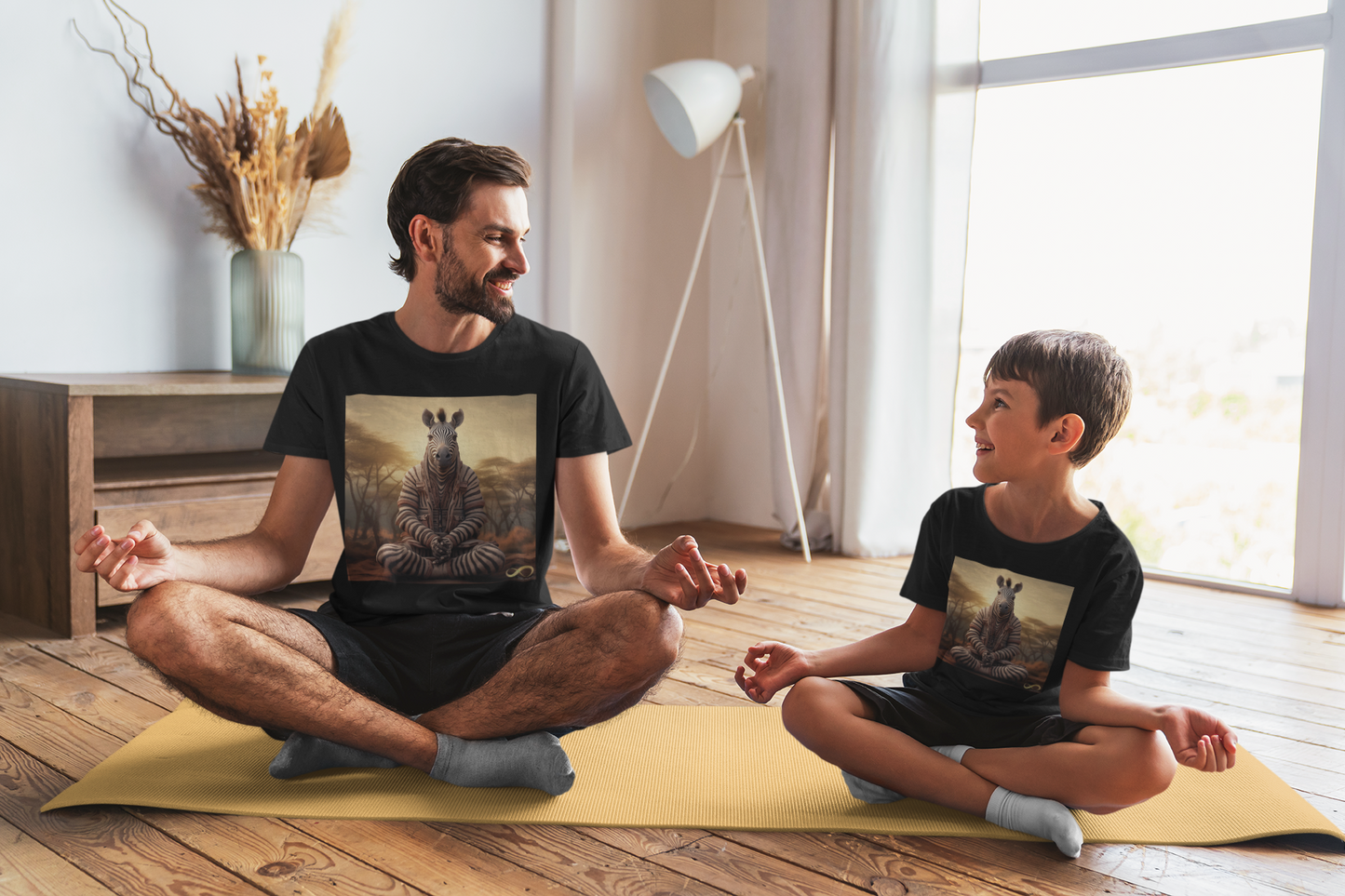 Meditating Zen Zebra Men's Shirt