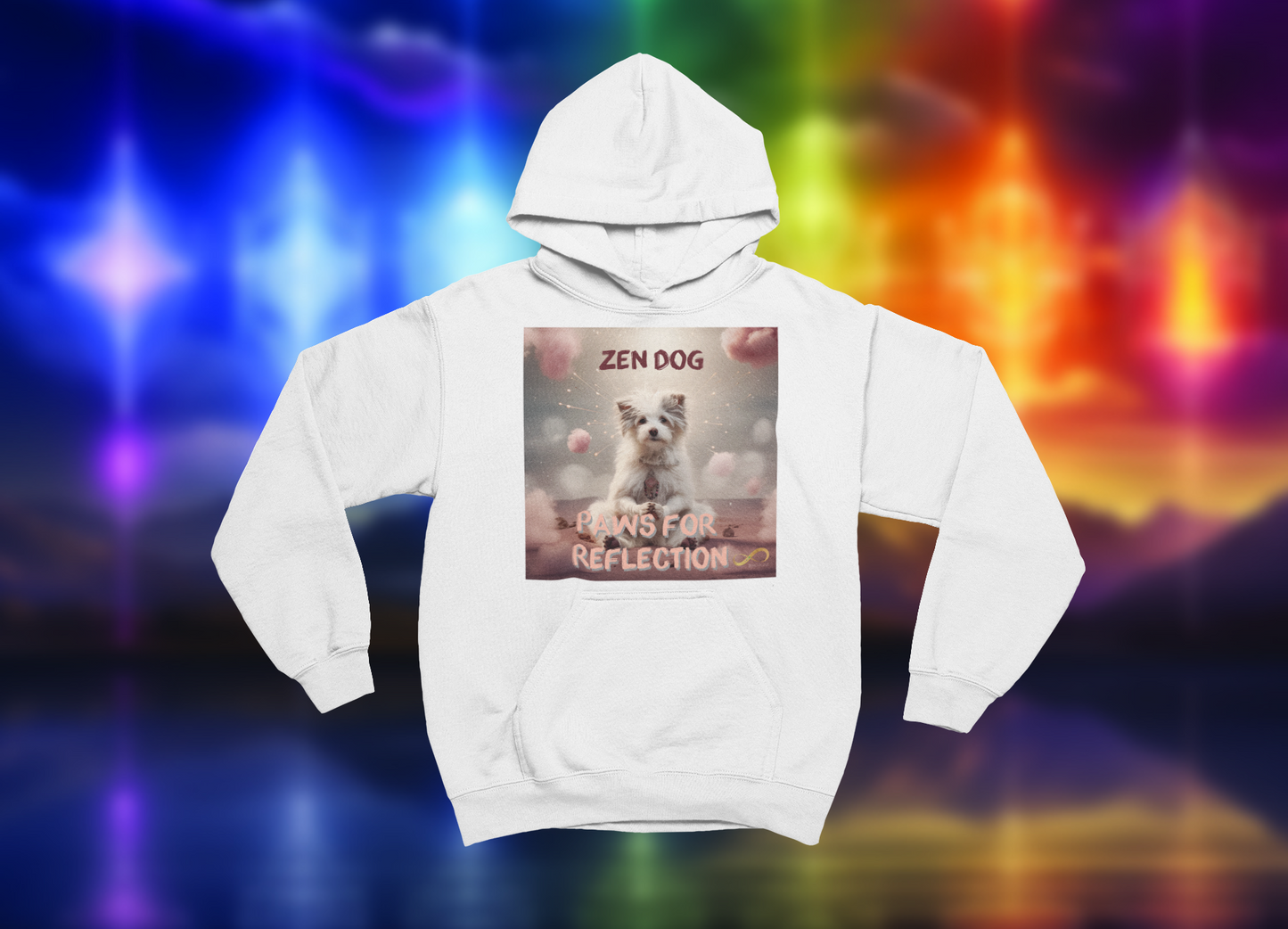 Meditating Zen Dog with Mantra Hoodie