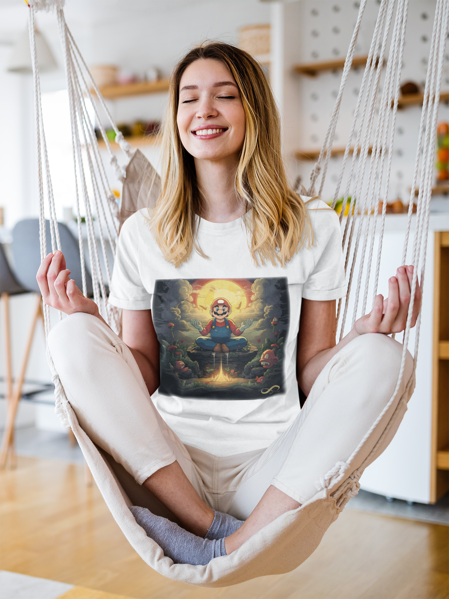 Meditating Zen Gamer Woman's Shirt