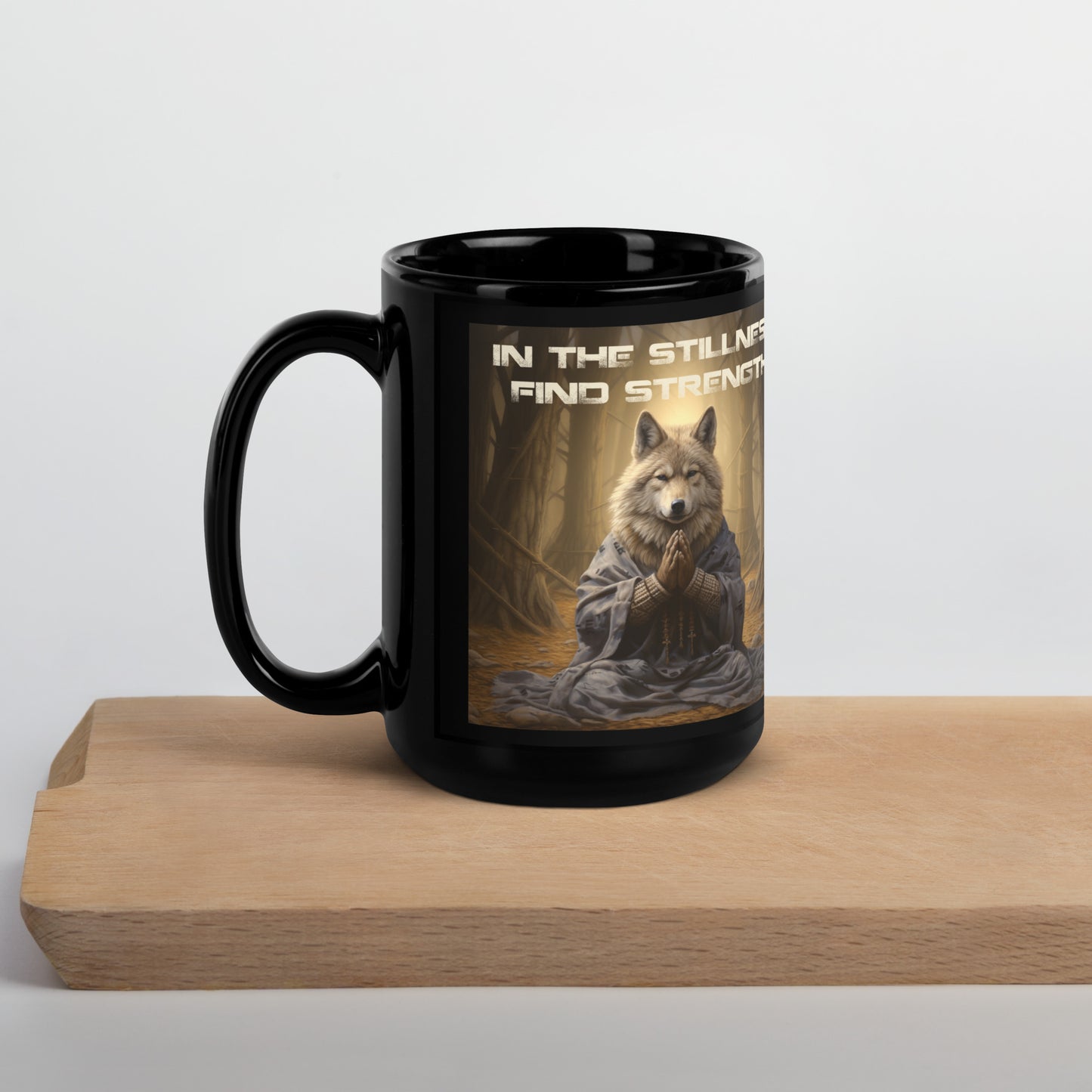 Meditating Wolf Mug