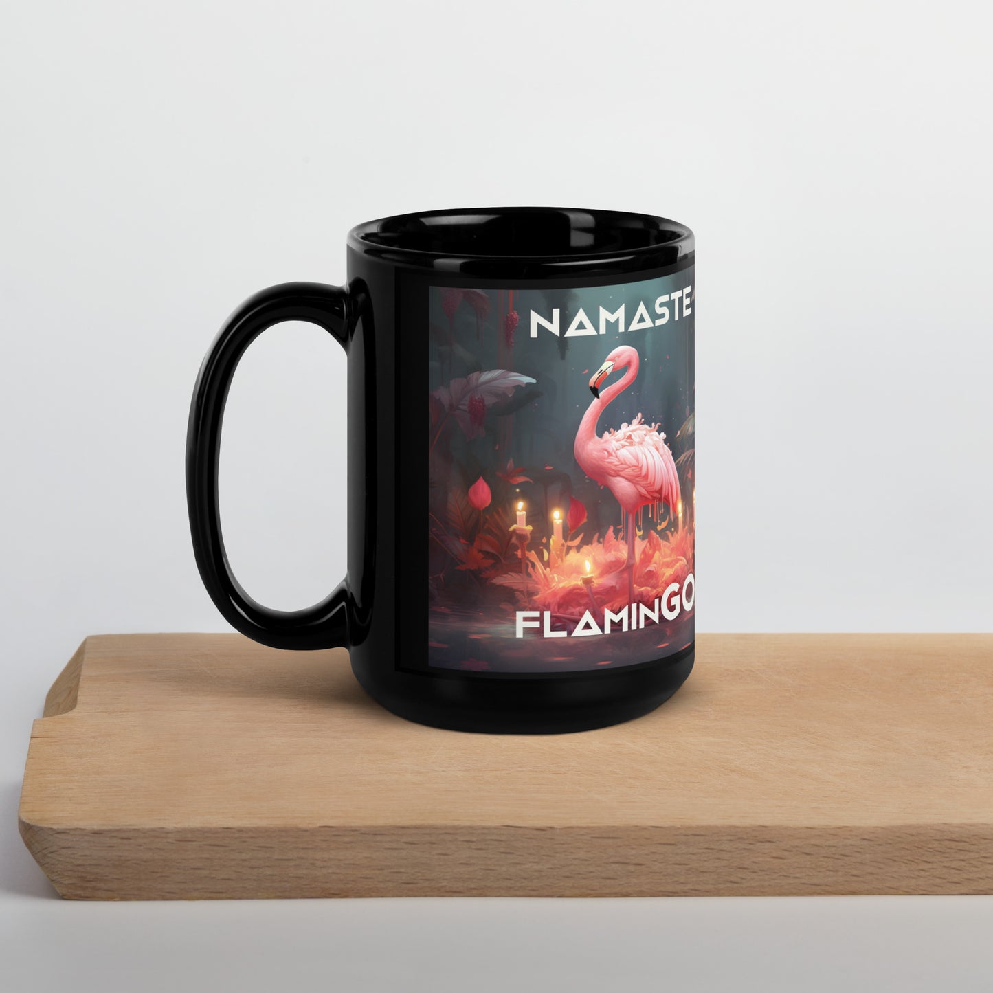 Meditating Namaste Flamingo Mug