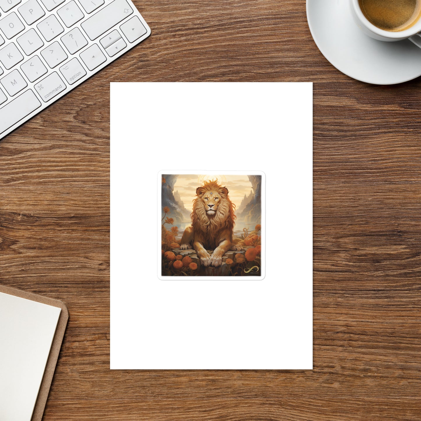 Meditating Zen Lion Sticker sheet