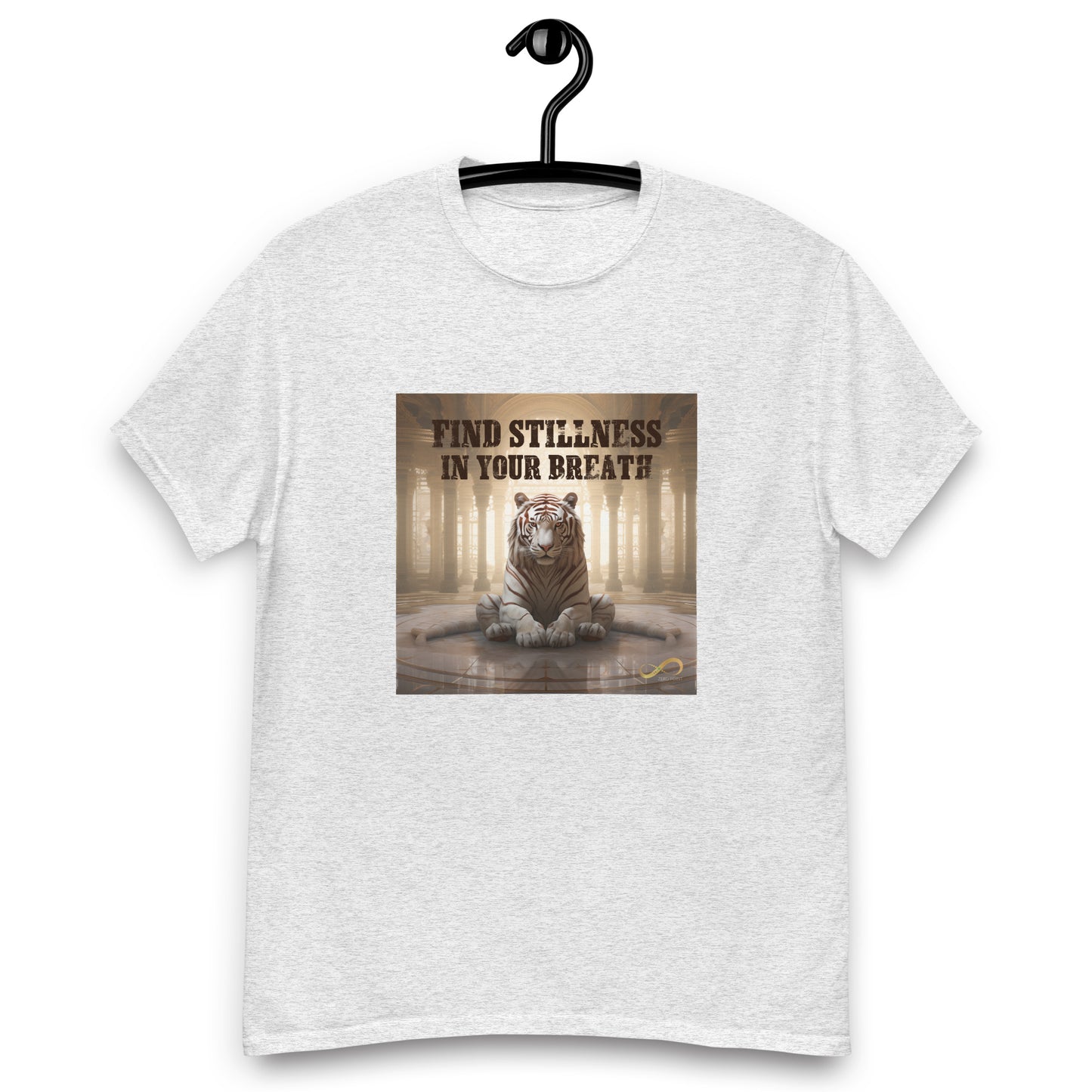 Meditating Zen Tiger with Mantra Men's Shirt