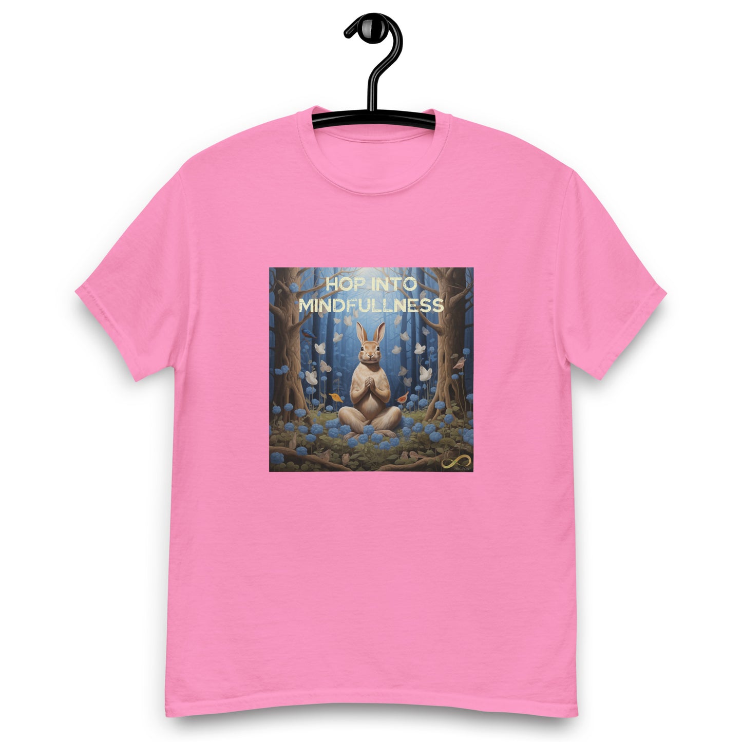 Meditating Zen Rabbit with Mantra Men's Shirt