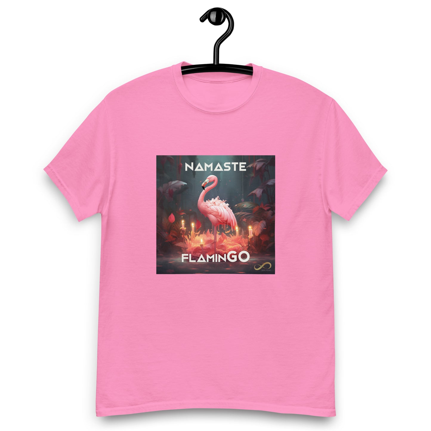 Meditating Zen Flamingo with Mantra Men's Shirt