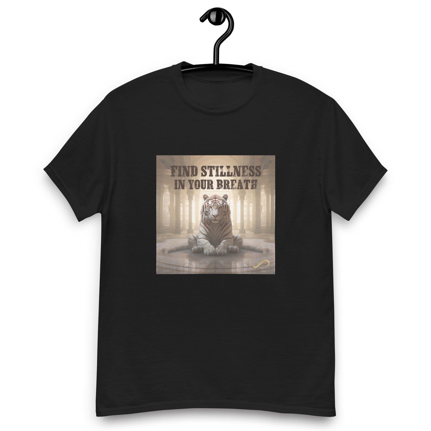 Meditating Zen Tiger with Mantra Men's Shirt