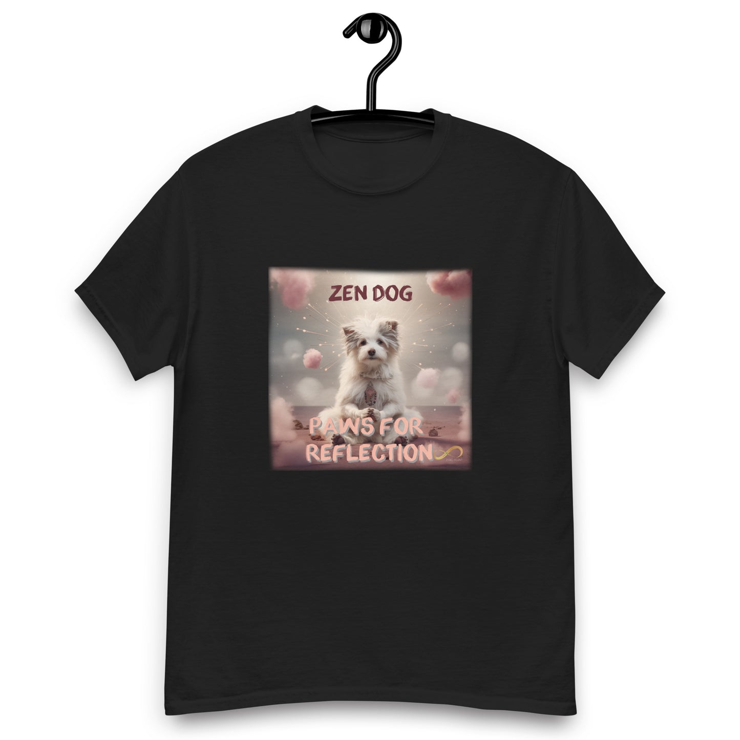 Meditating Zen Dog with Mantra Men's Shirt