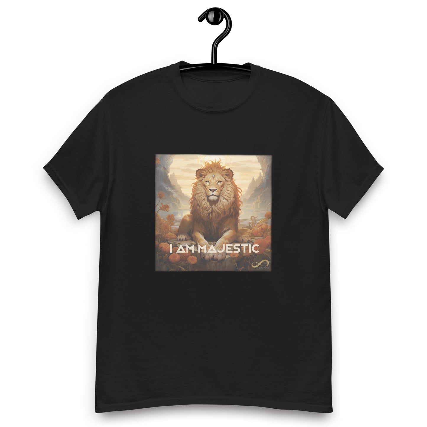 Meditating Zen Lion with Mantra Men's shirt