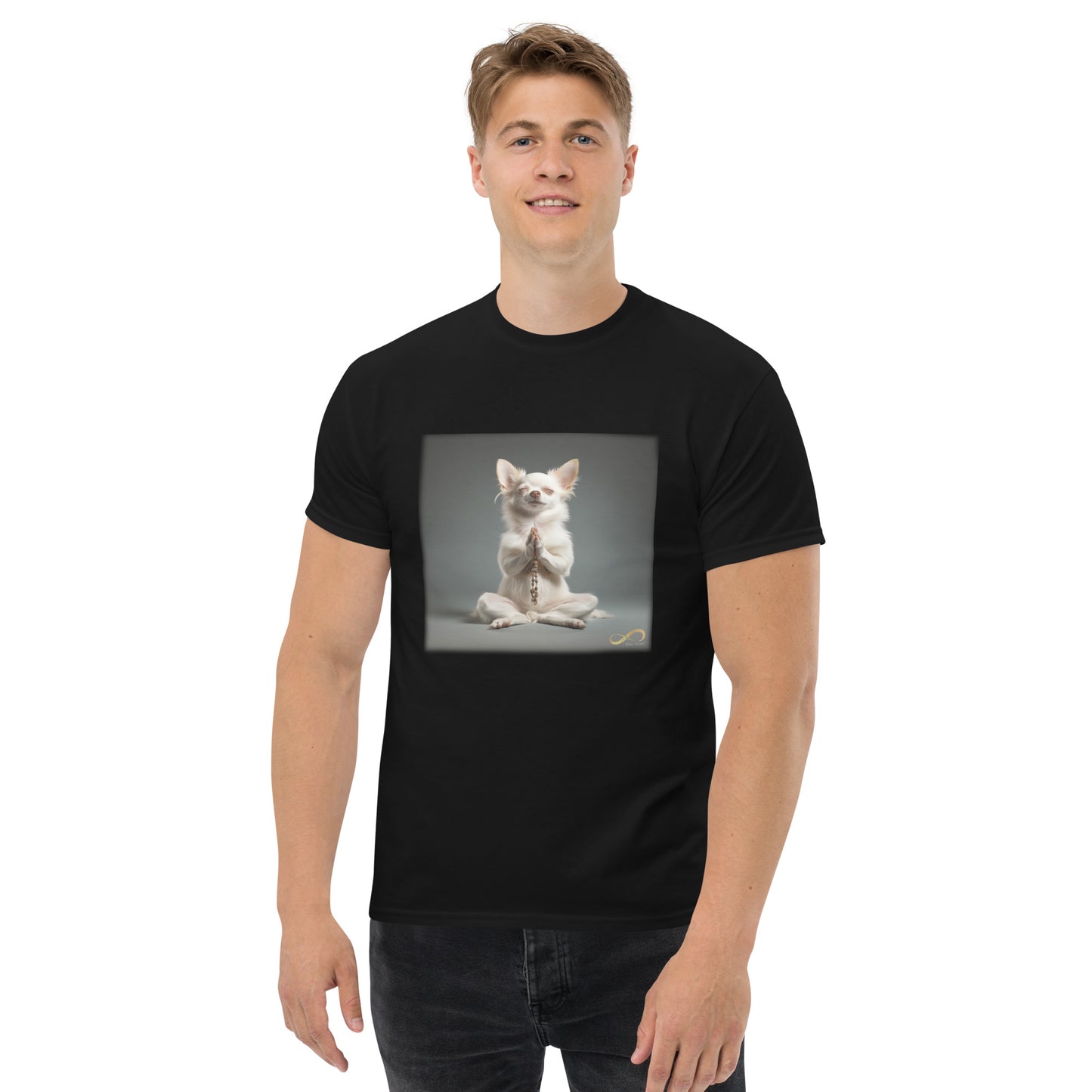 Meditating Zen Chihuahua Men's Shirt