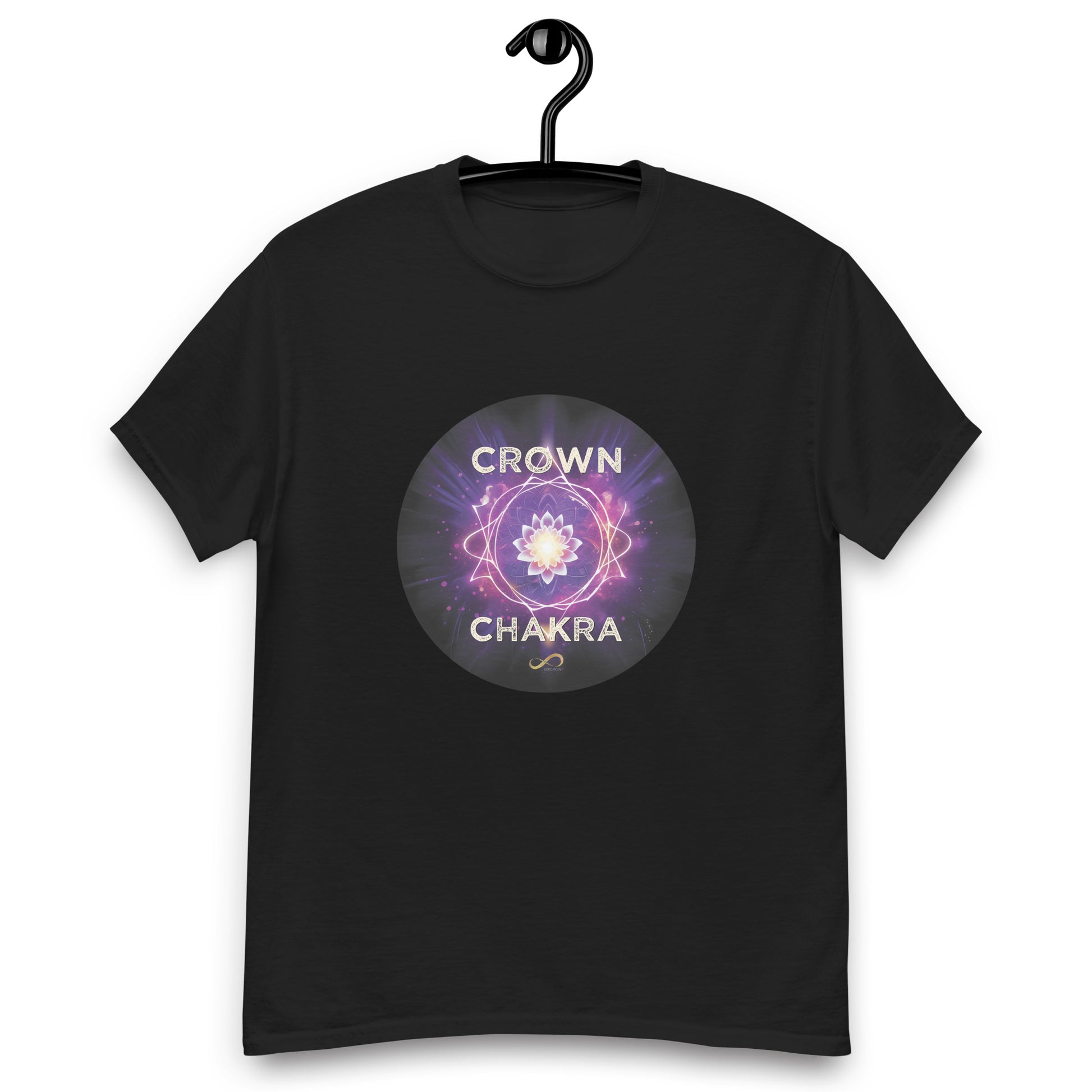 Crown Chakras shirt in black zero point activation merch