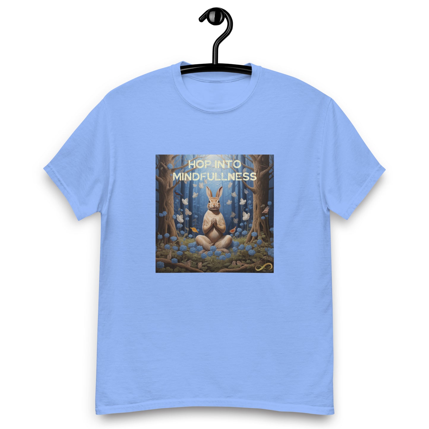 Meditating Zen Rabbit with Mantra Men's Shirt