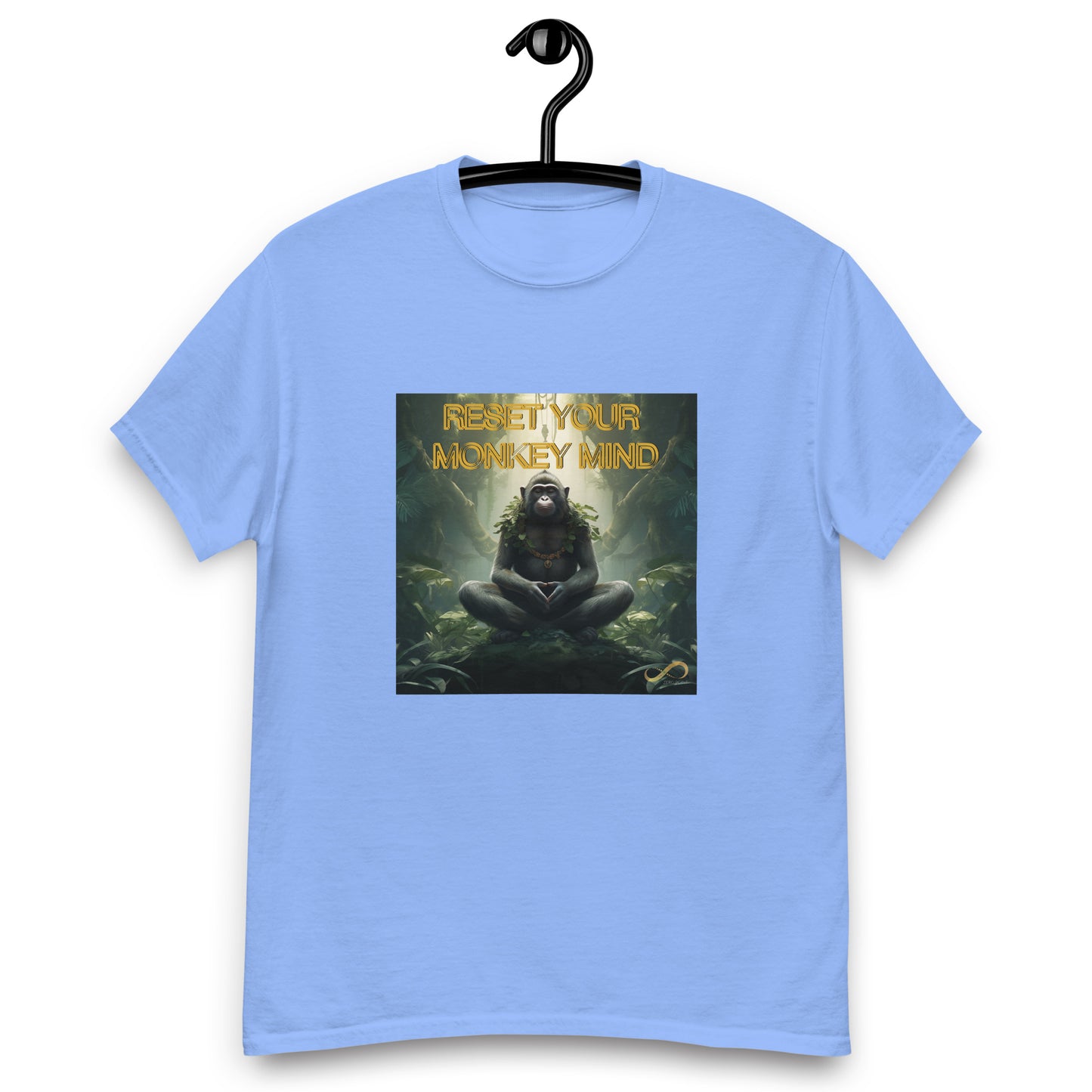 Meditating Zen Monkey Mind with Mantra Men's Shirt