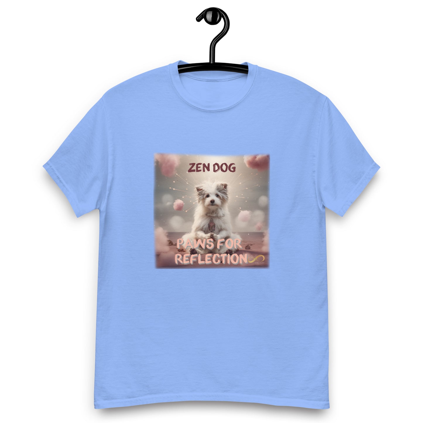 Meditating Zen Dog with Mantra Men's Shirt