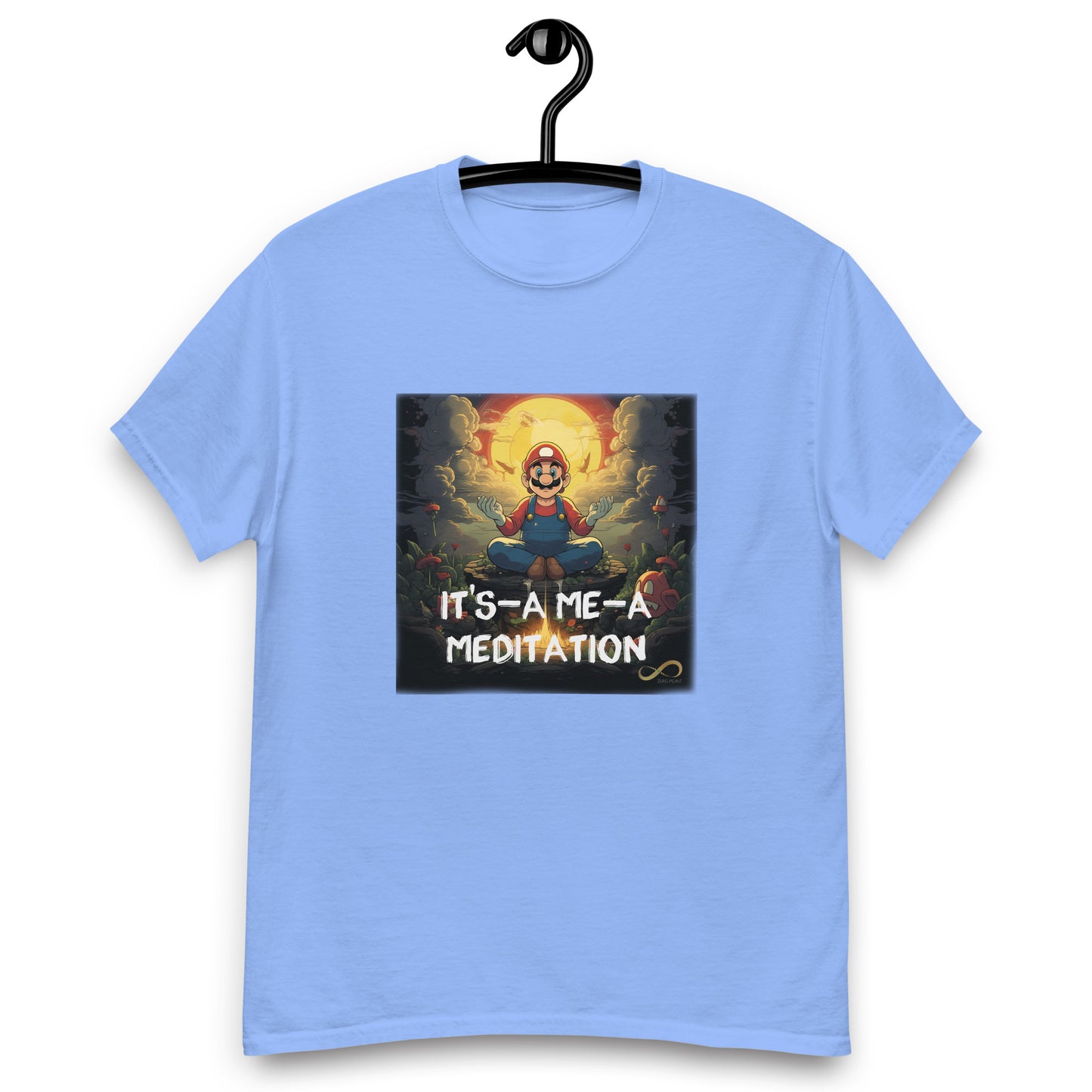 Meditating Zen Gamer with Mantra Men's shirt