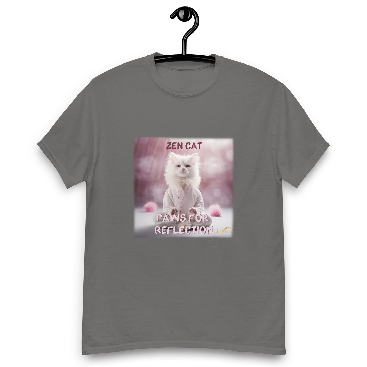 Meditating Zen Cat with Mantra Men's Shirt