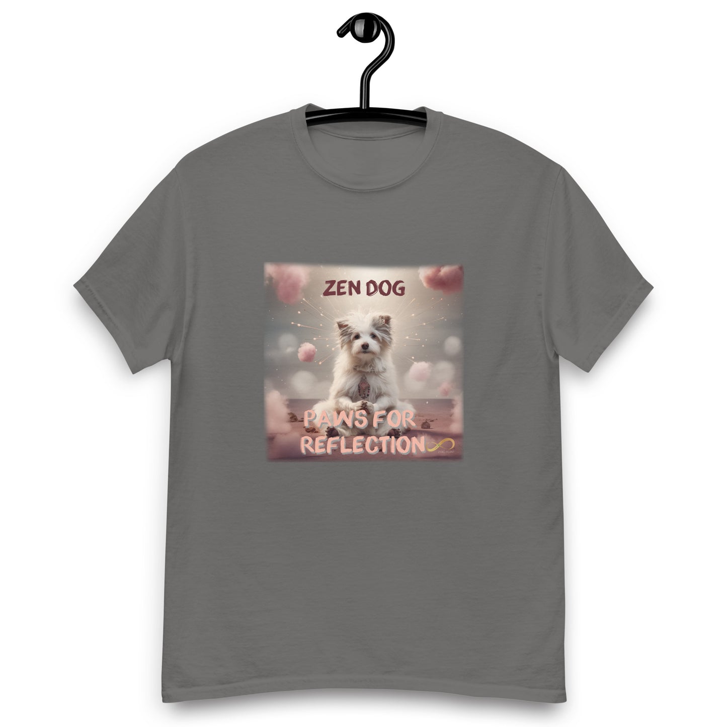 Meditating Zen Dog with Mantra Men's Shirt