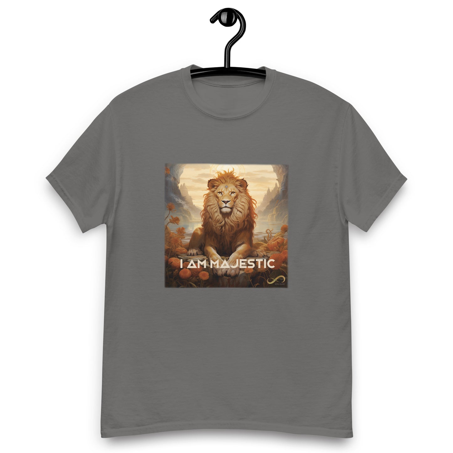 Meditating Zen Lion with Mantra Men's shirt