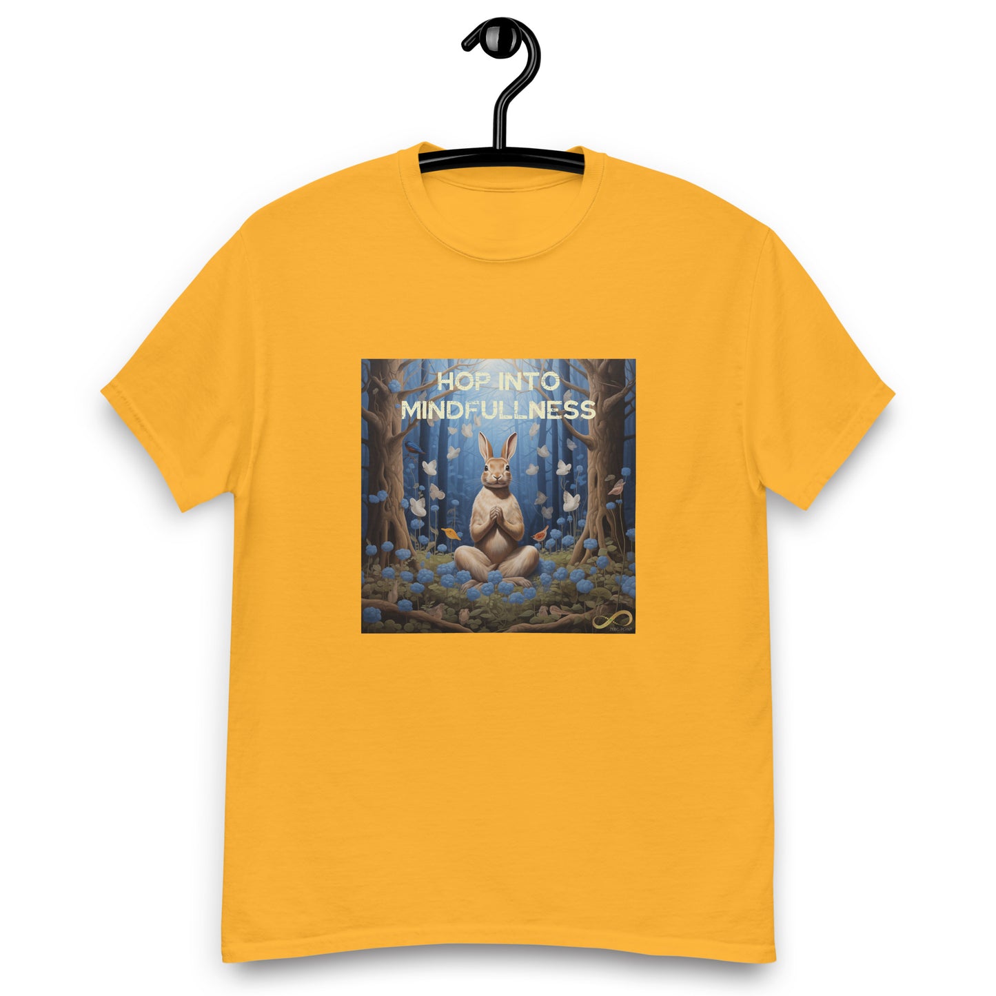 Meditating Zen Rabbit with Mantra Men's Shirt