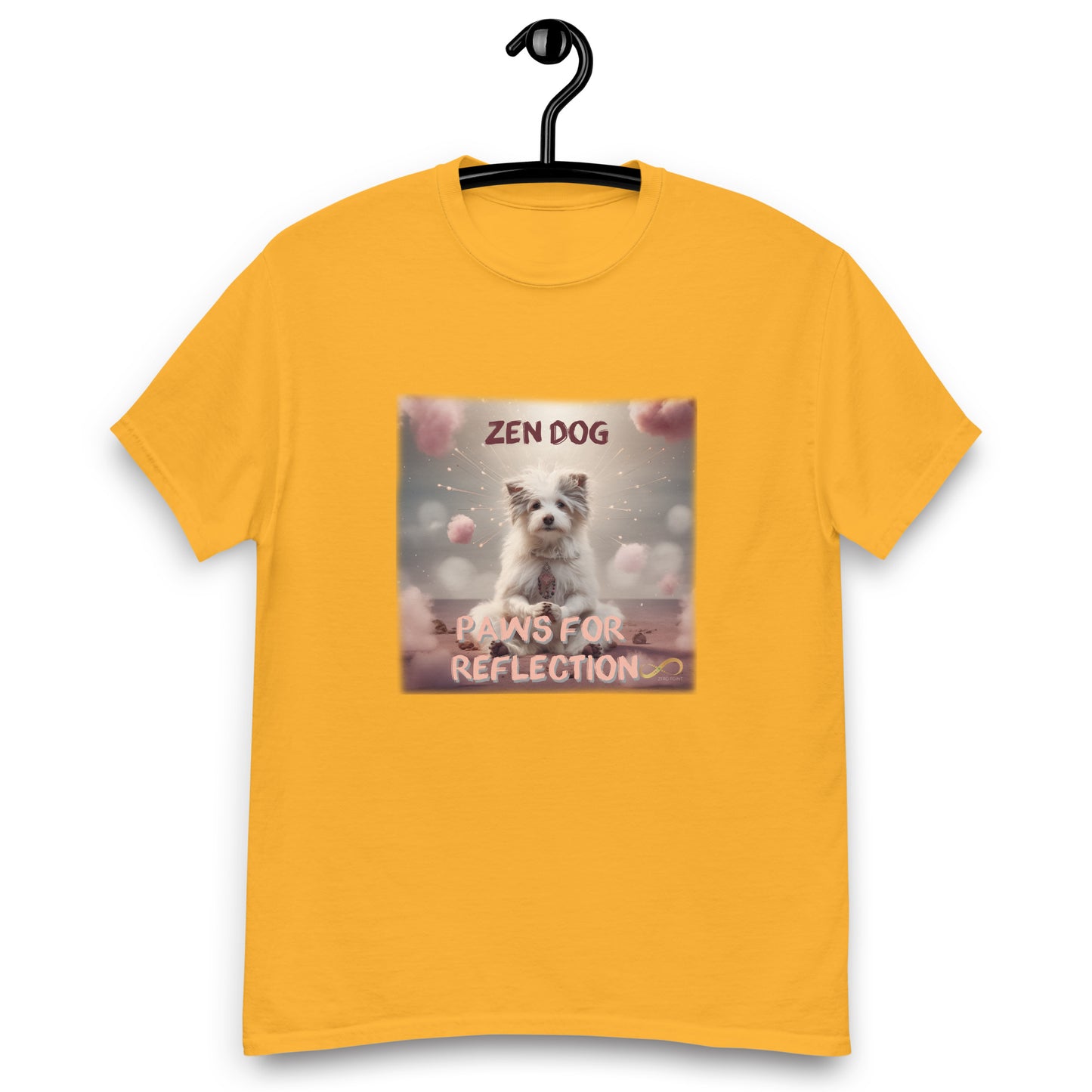 Meditating Zen Dog with Mantra Men's Shirt