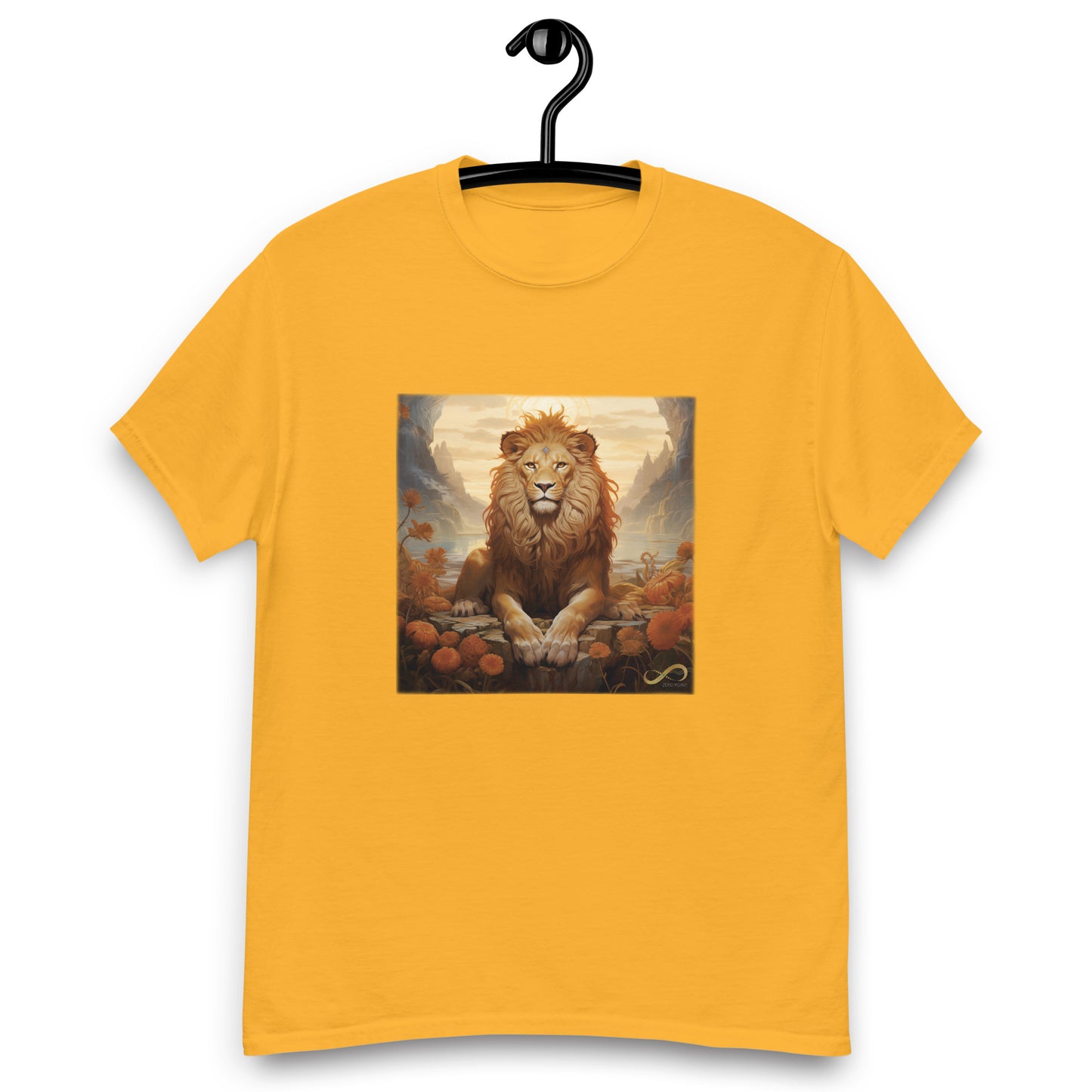 Meditating Zen Lion Men's Shirt