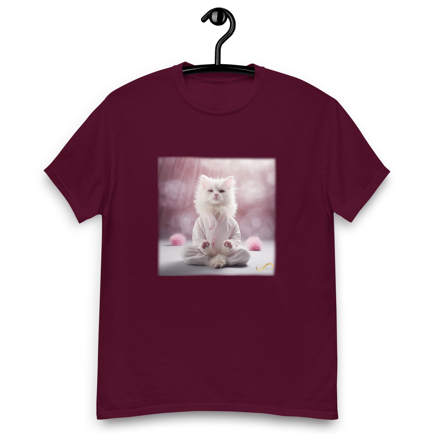 Meditating Zen Cat Men's Shirt