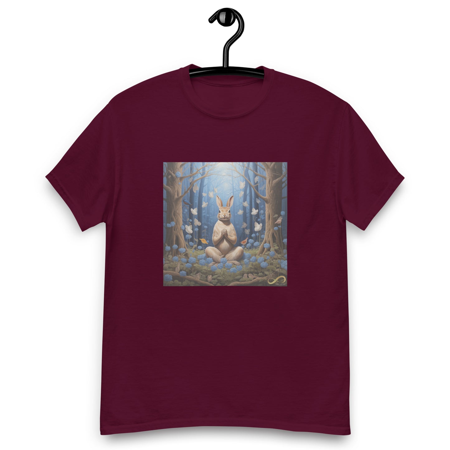 Meditating Zen Rabbit Men's Shirt