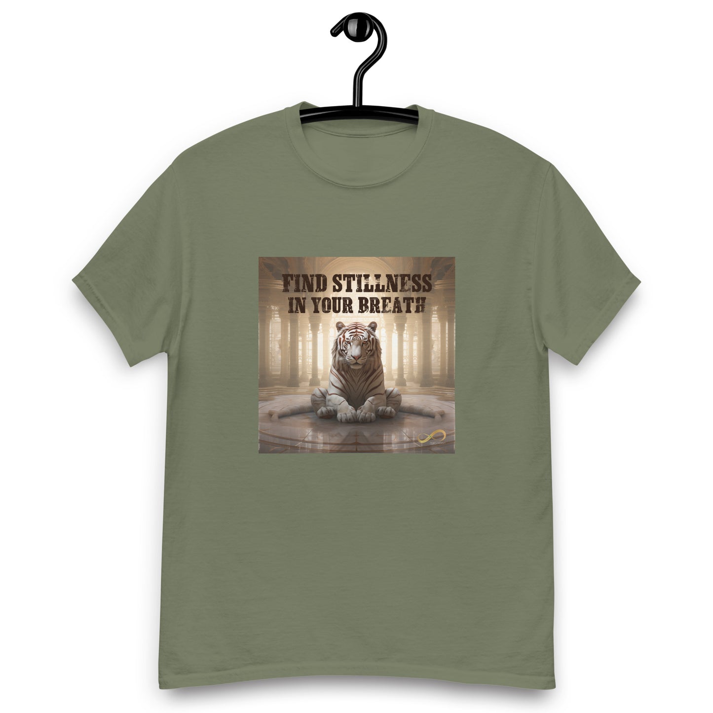 Meditating Zen Tiger with Mantra Men's Shirt