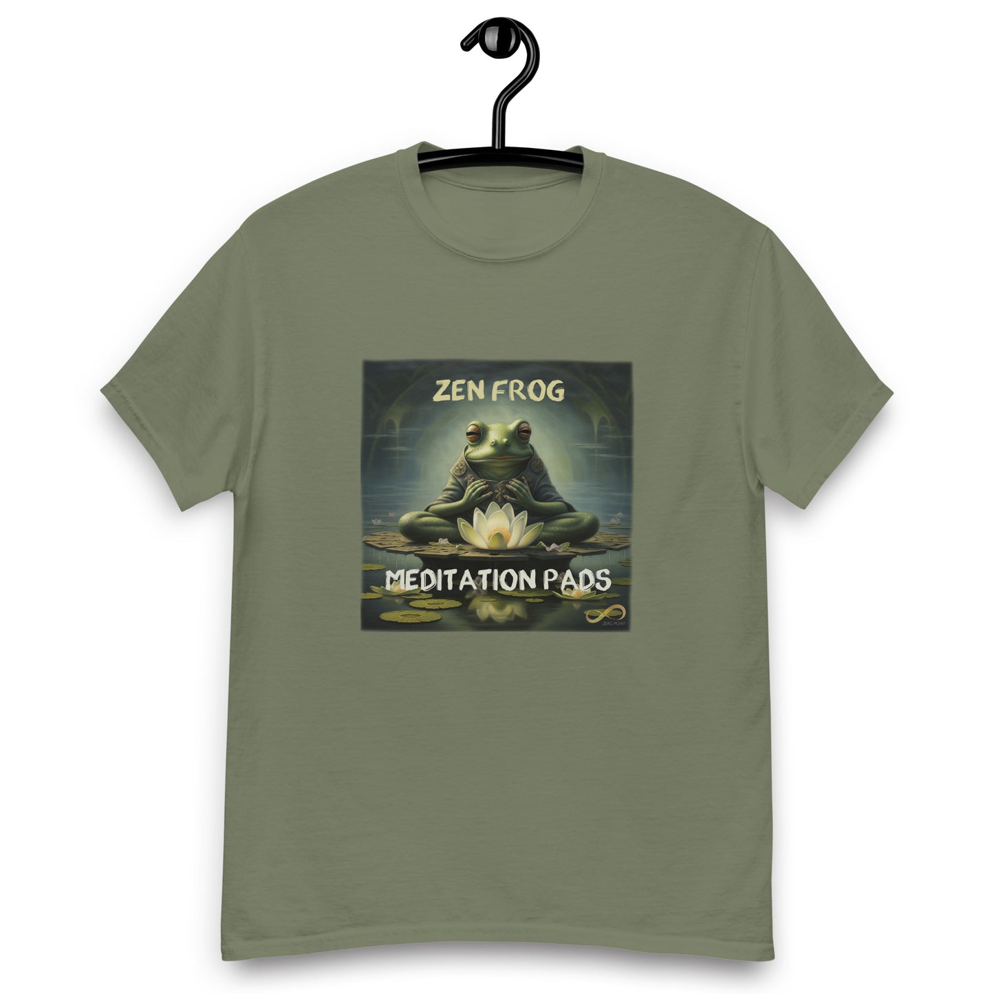 Meditating Zen Frog with Mantra Men's Shirt