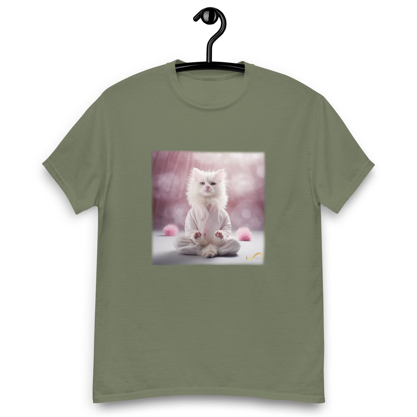 Meditating Zen Cat Men's Shirt