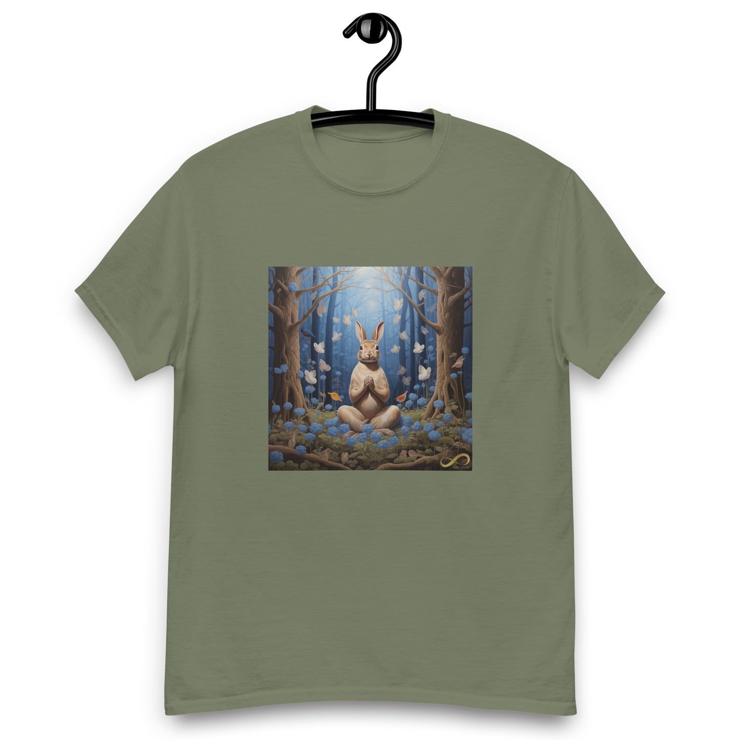 Meditating Zen Rabbit Men's Shirt