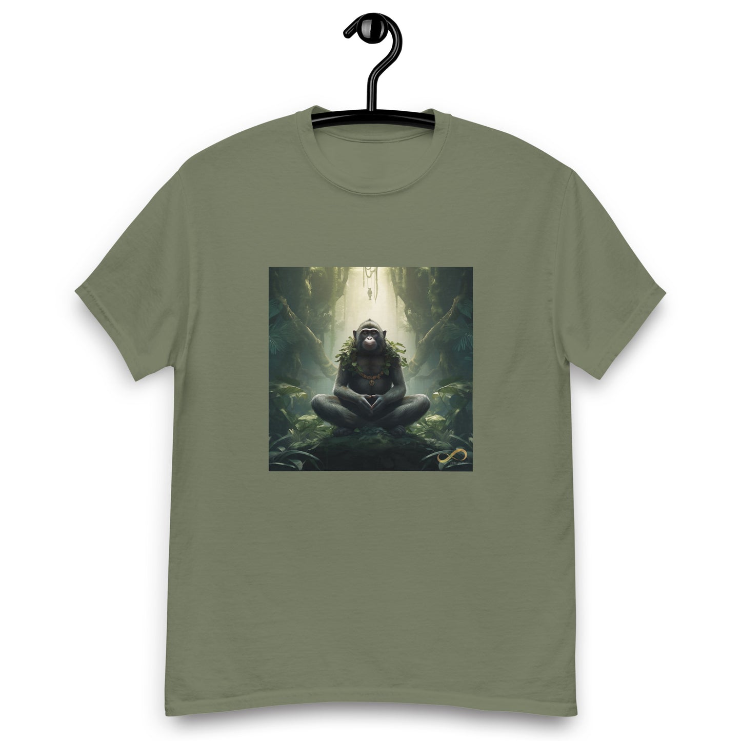 Meditating Zen Monkey Mind Men's Shirt