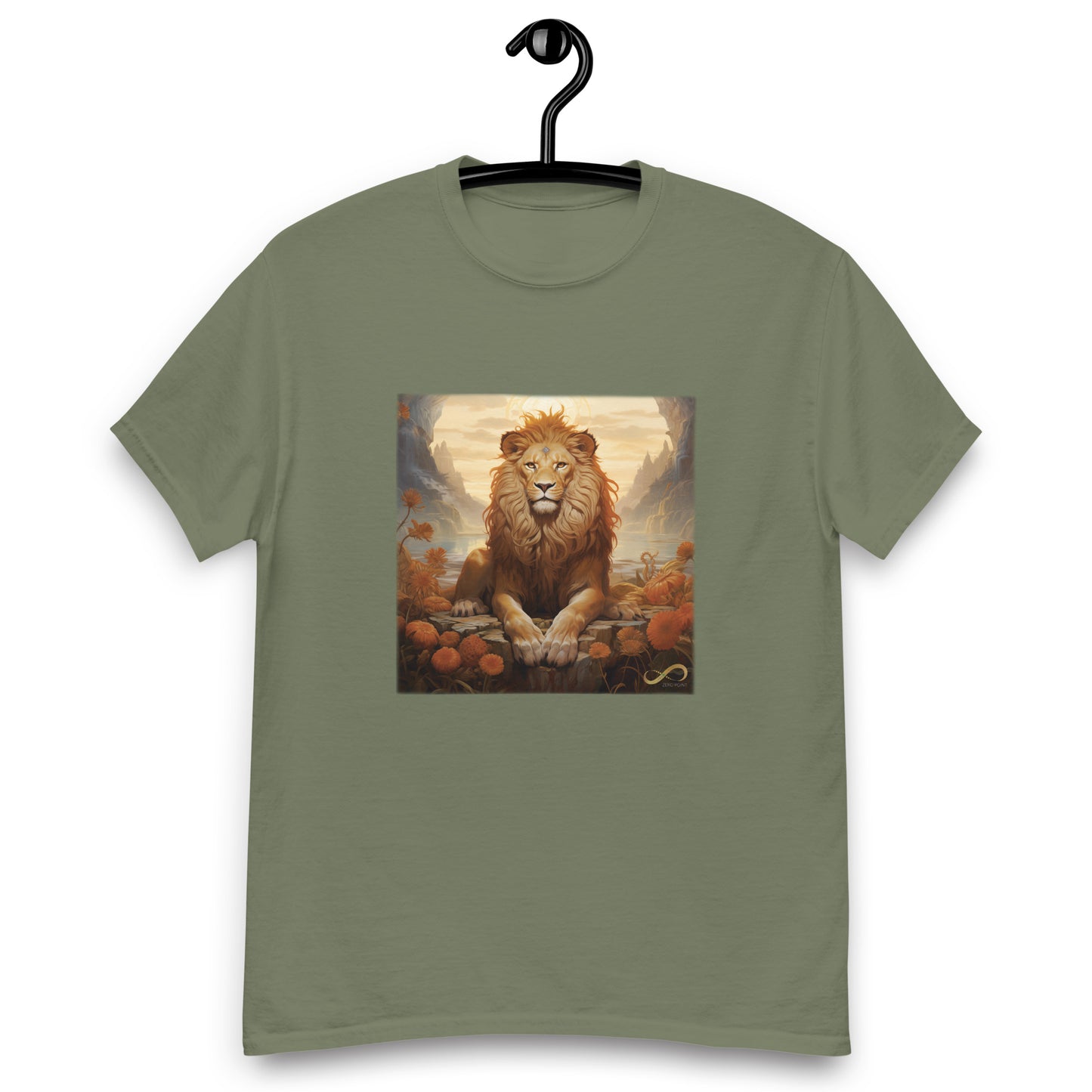 Meditating Zen Lion Men's Shirt