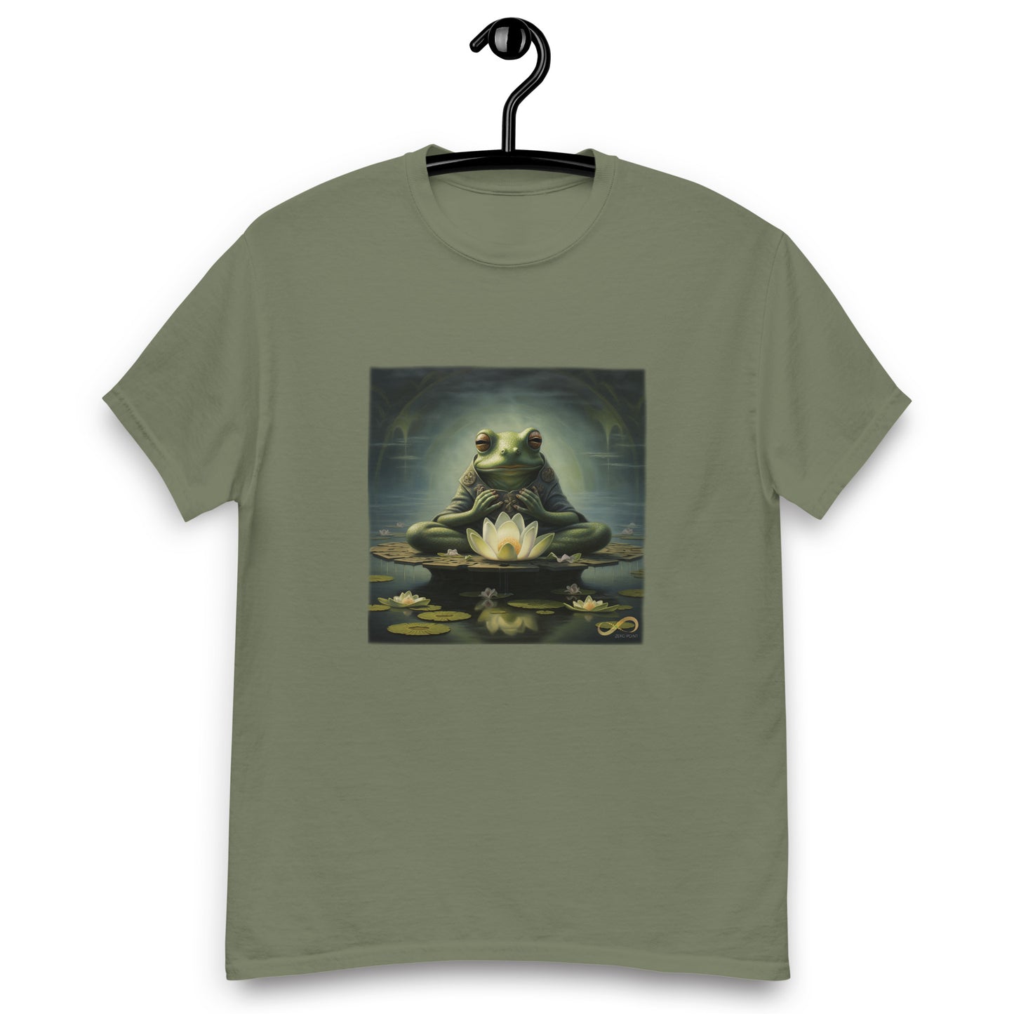 Meditating Zen Frog Men's Shirt