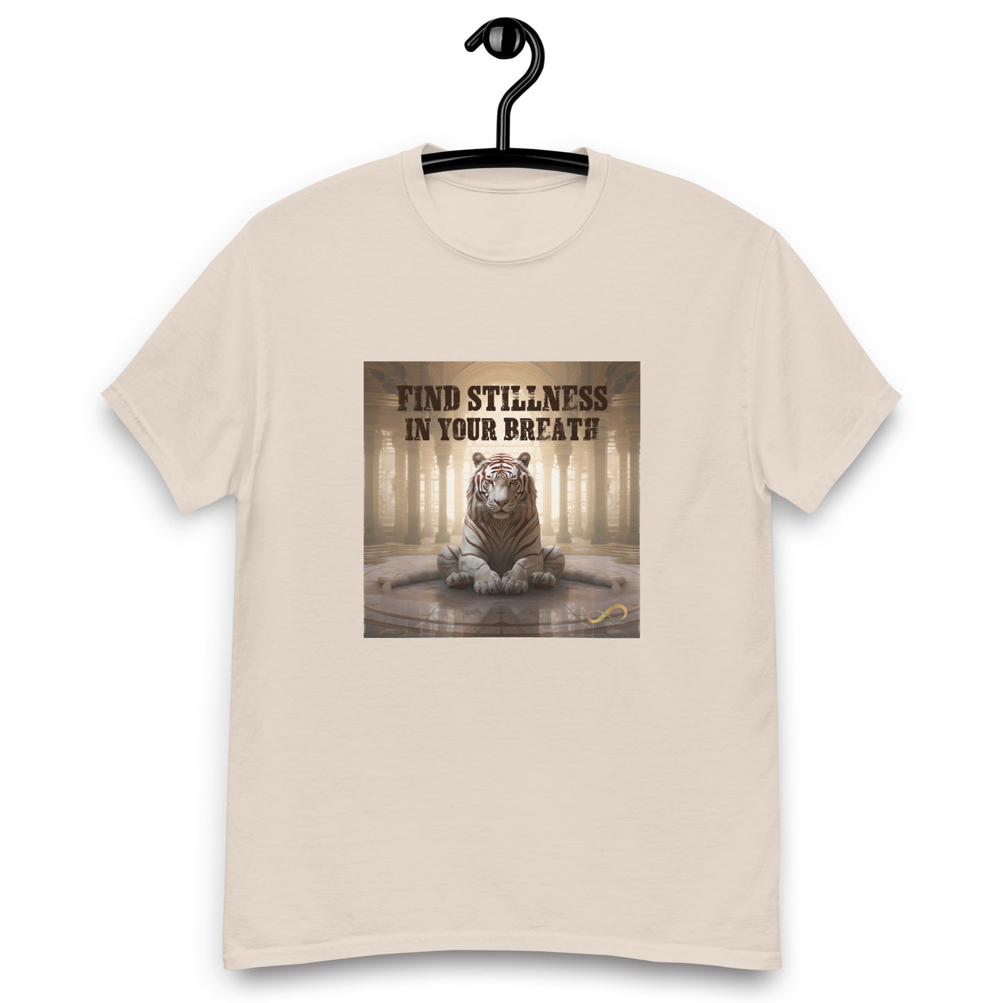 Meditating Zen Tiger with Mantra Men's Shirt