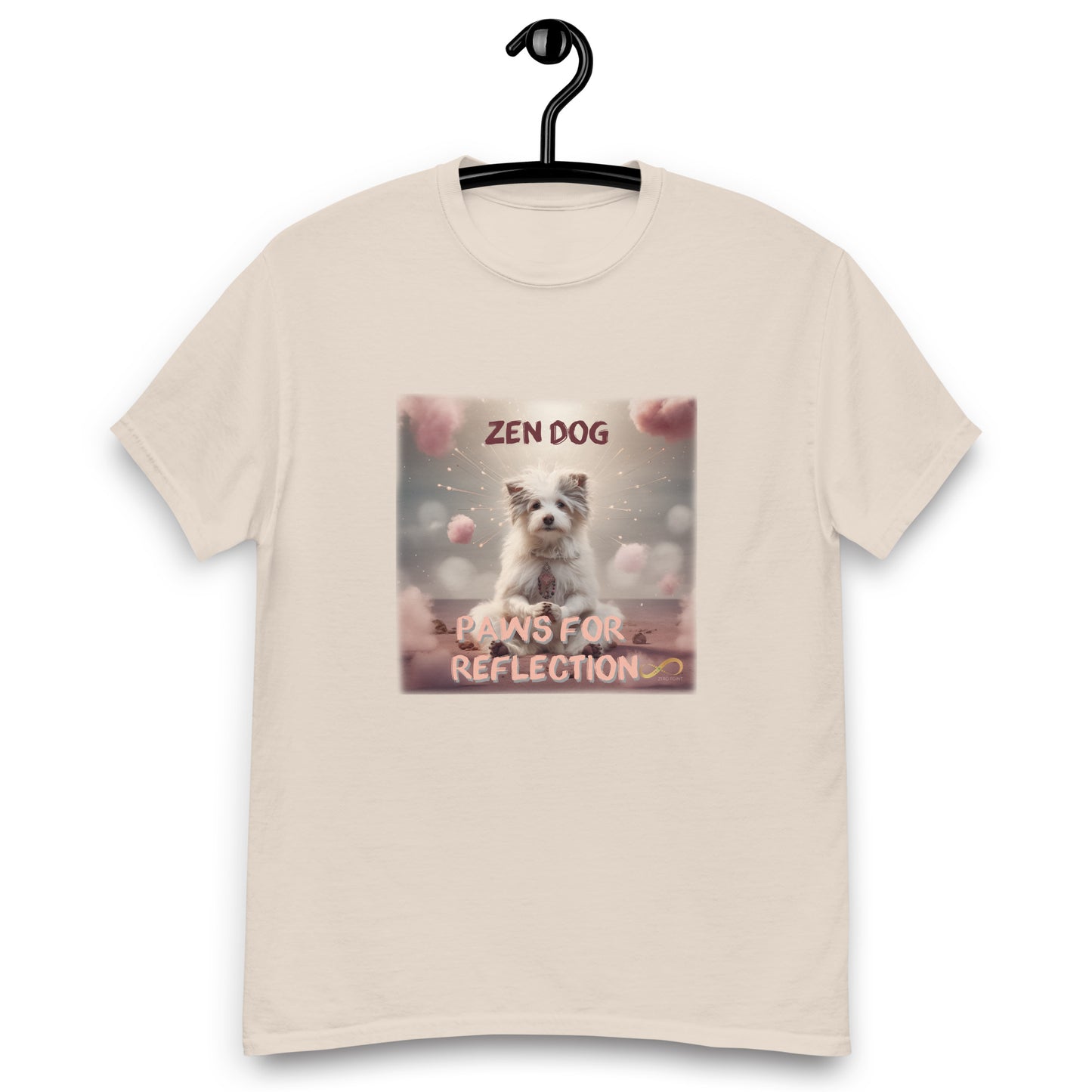 Meditating Zen Dog with Mantra Men's Shirt