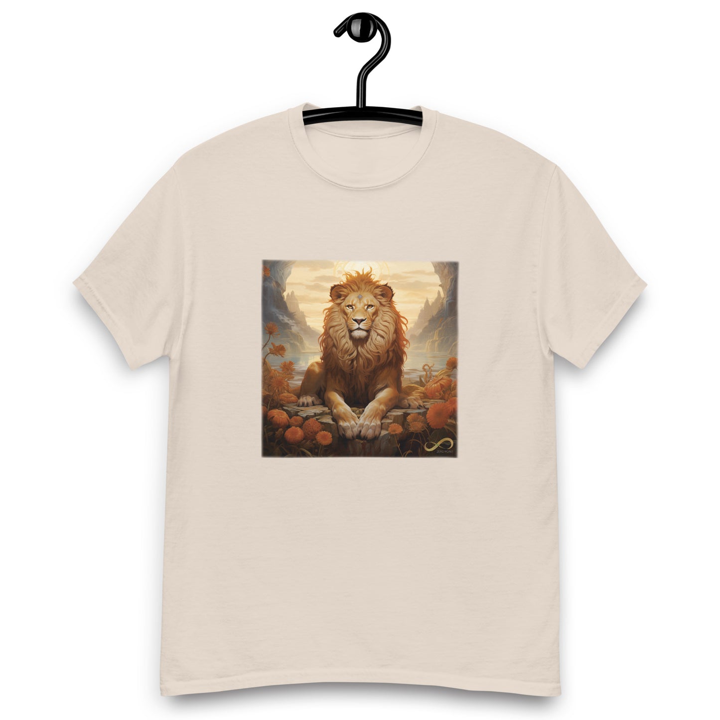 Meditating Zen Lion Men's Shirt