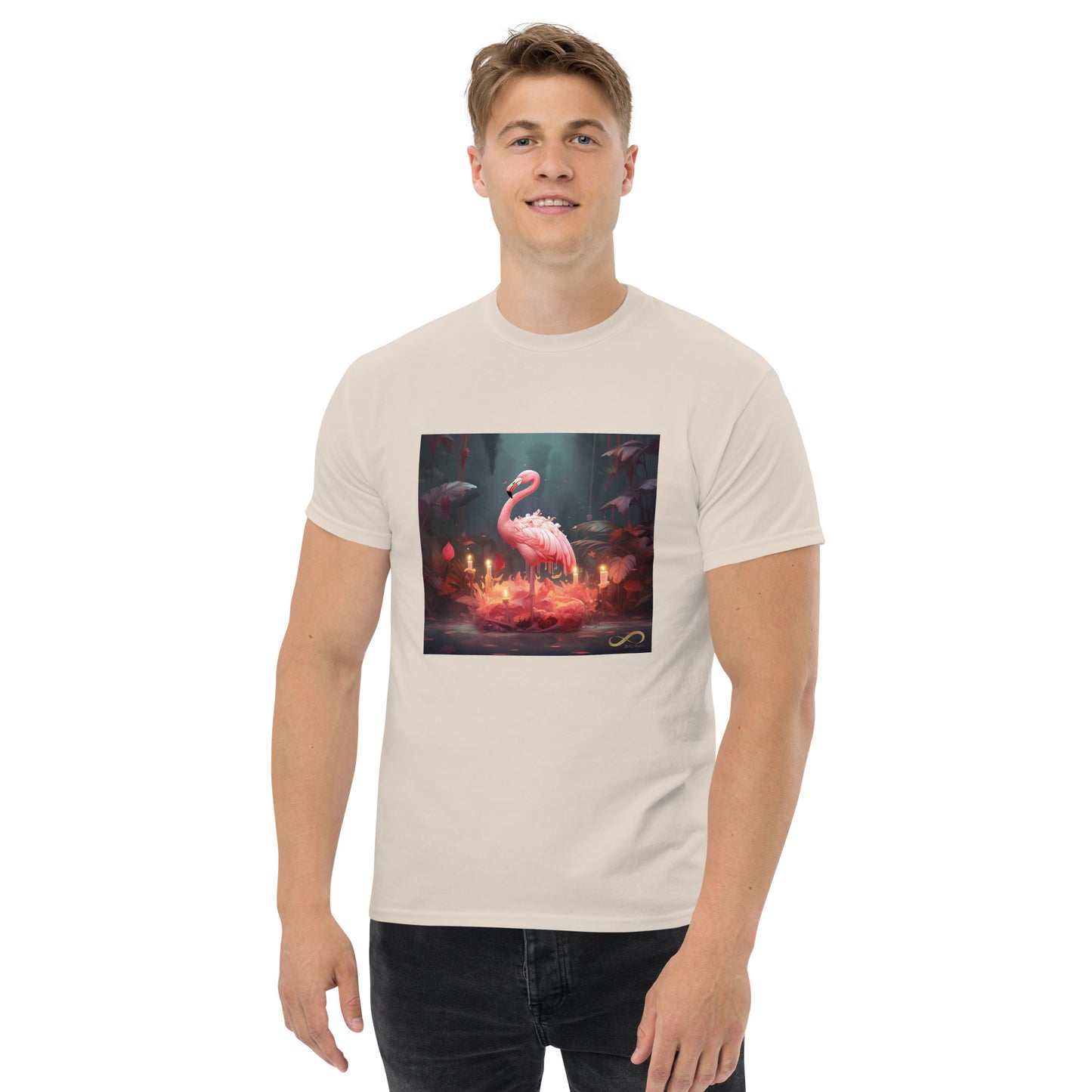 Meditating Zen Flamingo Men's Shirt