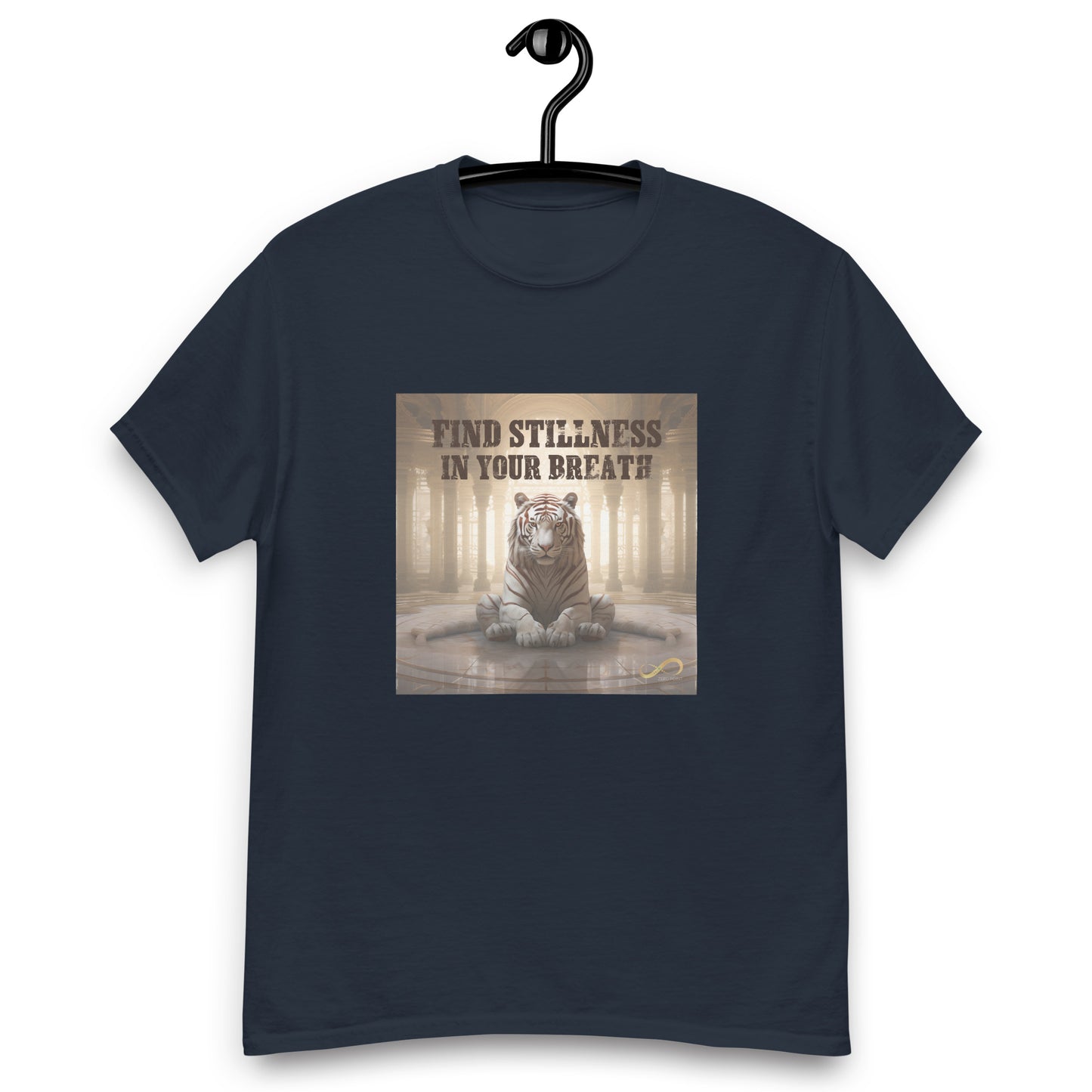 Meditating Zen Tiger with Mantra Men's Shirt