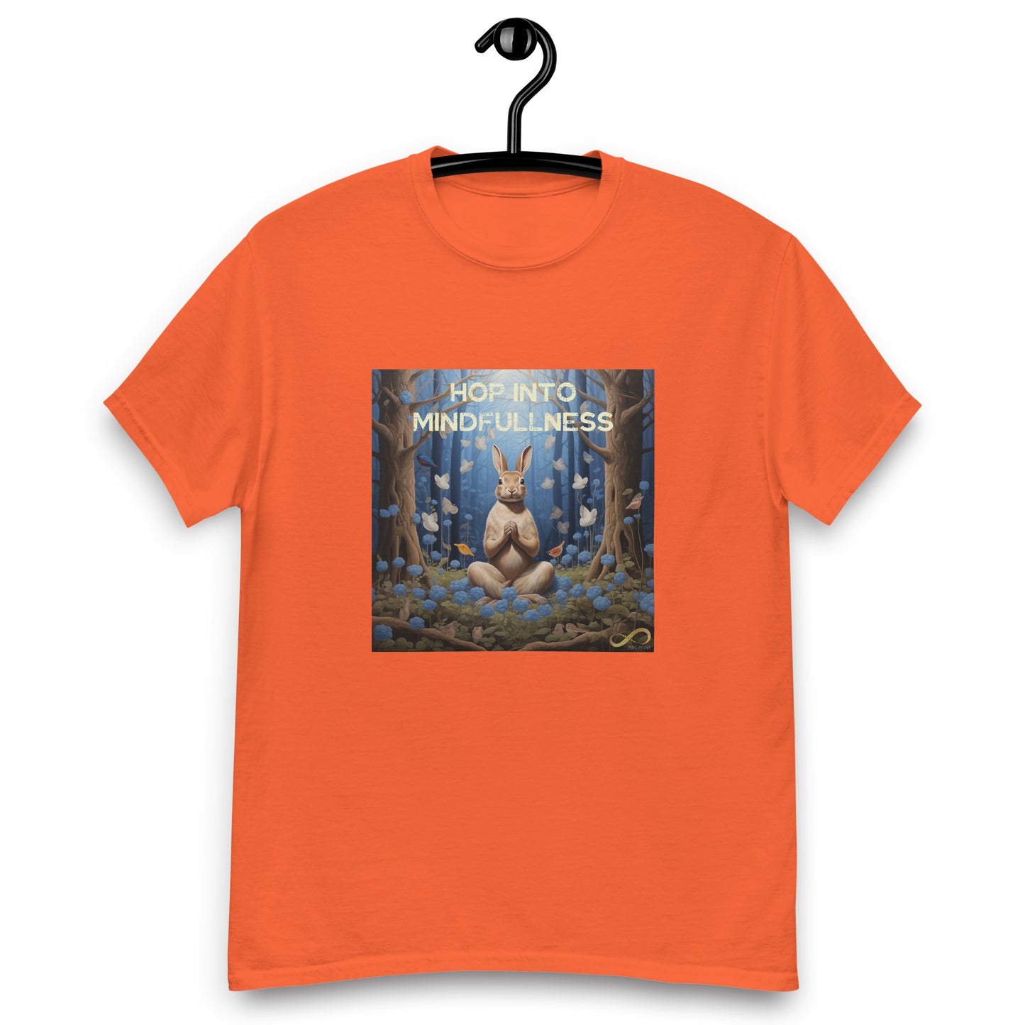 Meditating Zen Rabbit with Mantra Men's Shirt