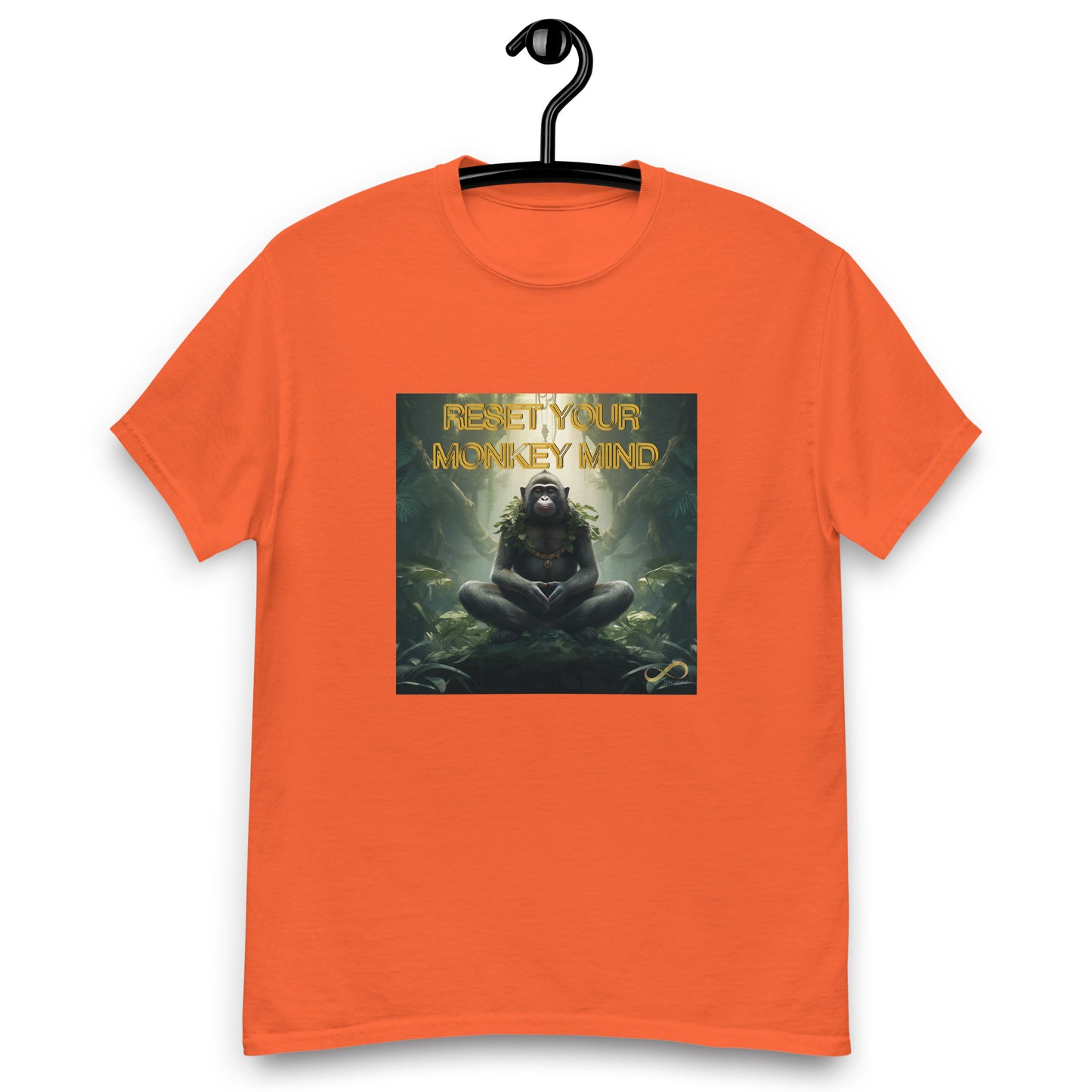 Meditating Zen Monkey Mind with Mantra Men's Shirt