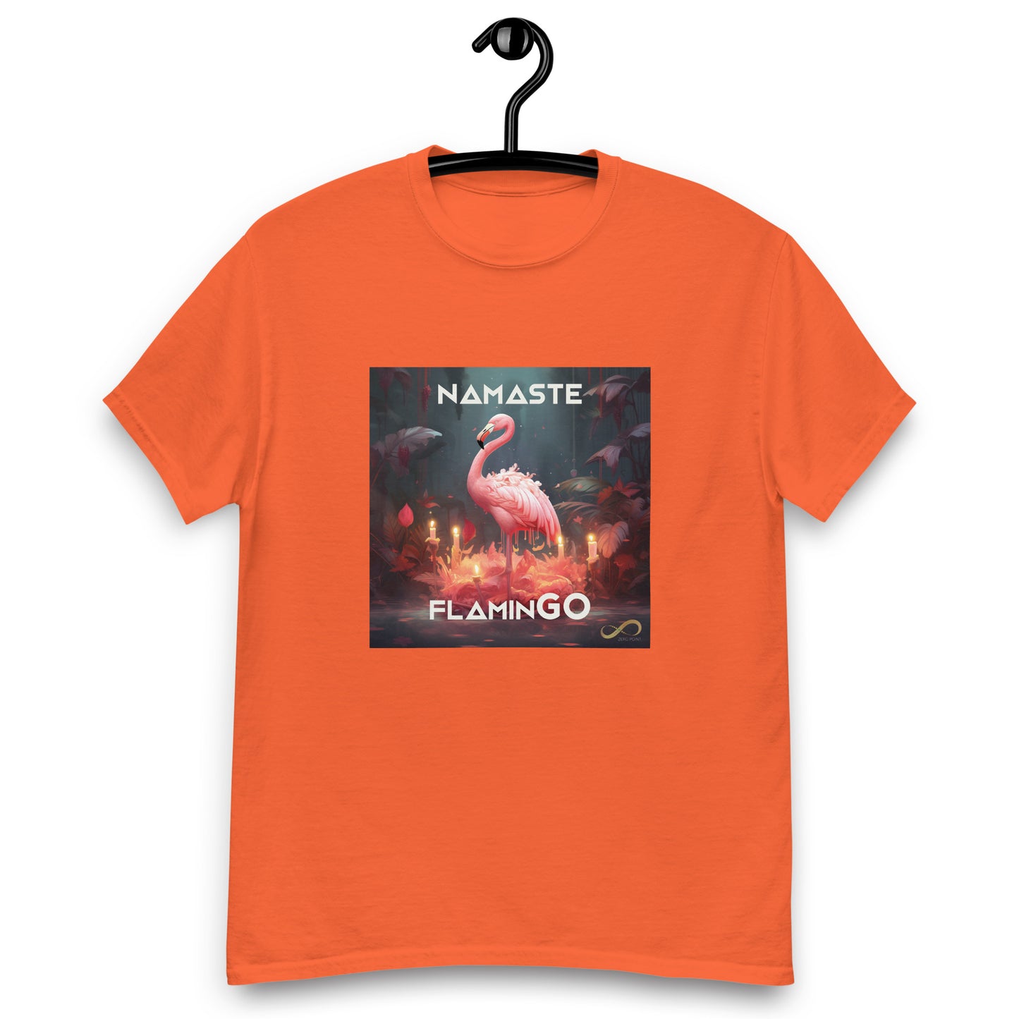 Meditating Zen Flamingo with Mantra Men's Shirt